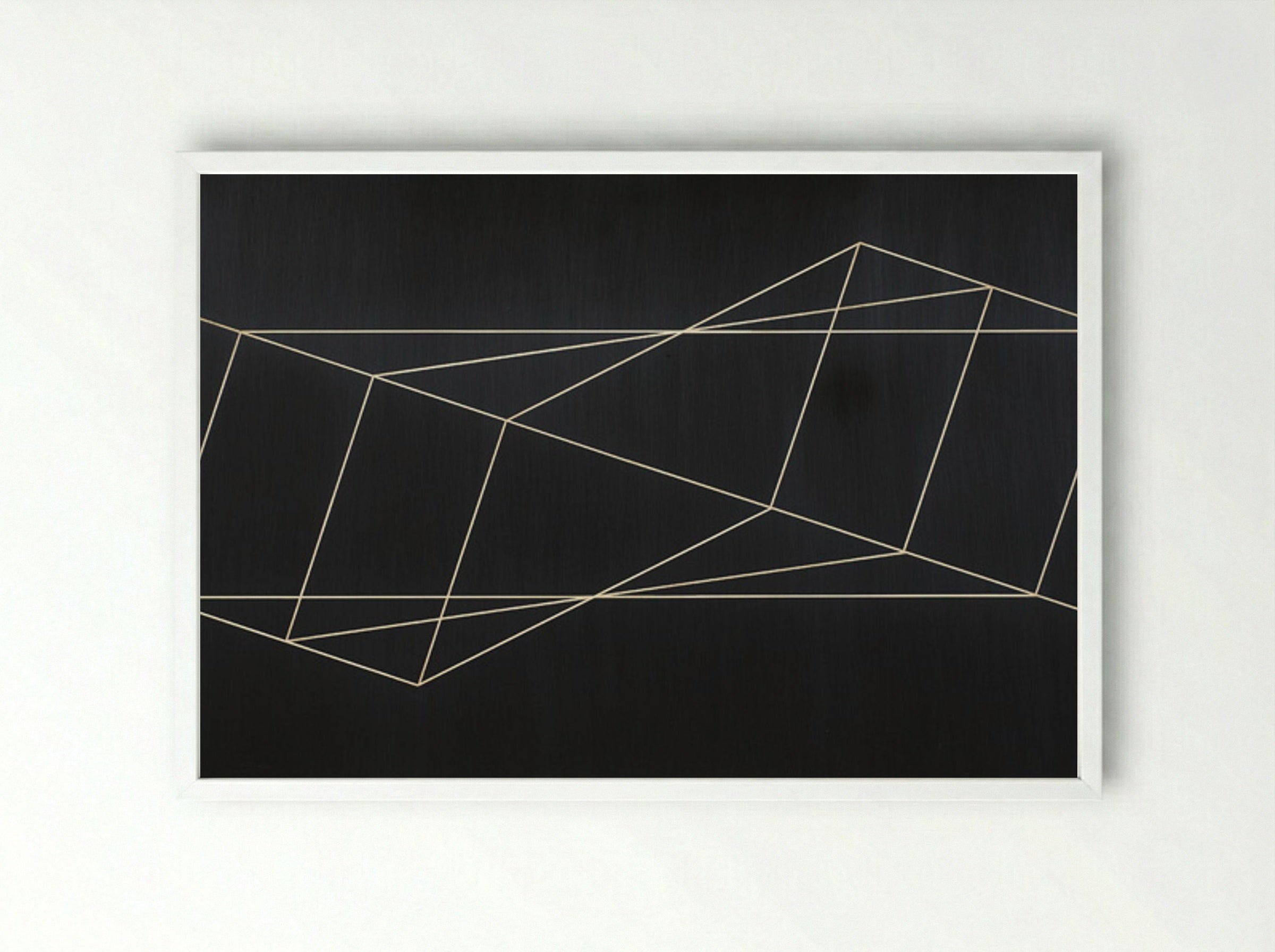 Twisted but Straight - Josef Albers - Framed Print White