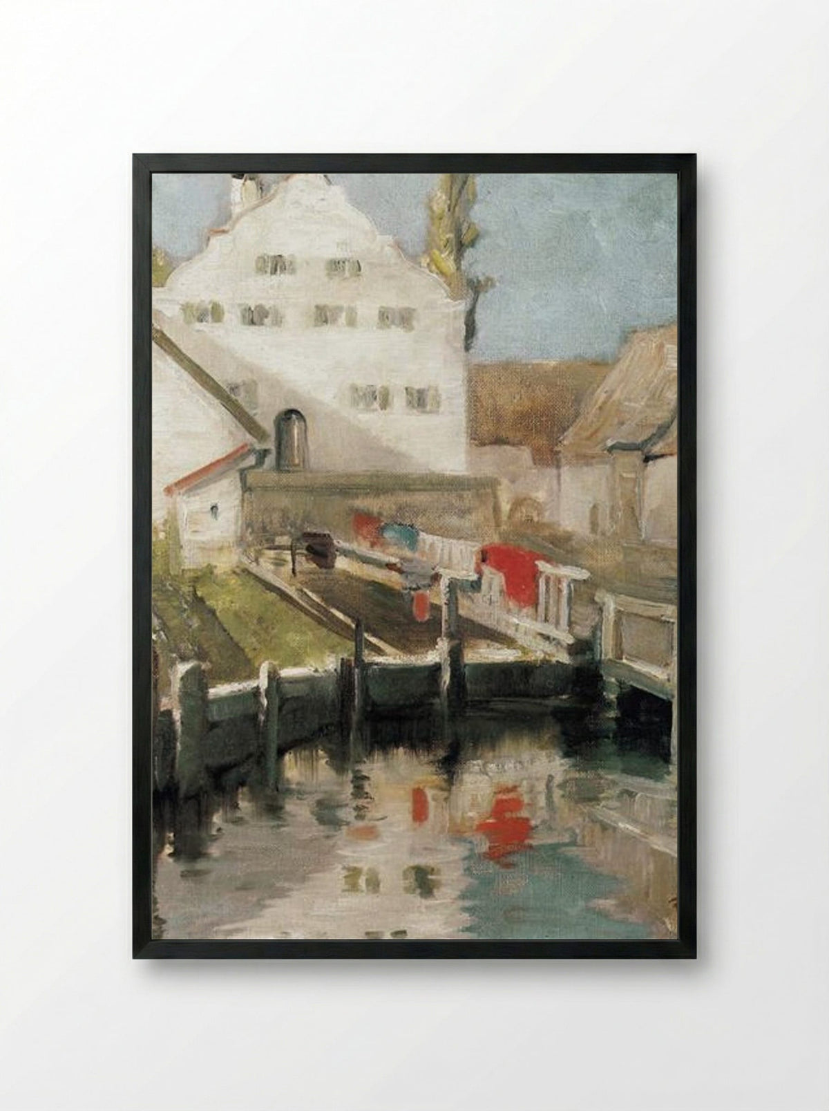 Indersdorf - Franz Marc - Framed Print Black