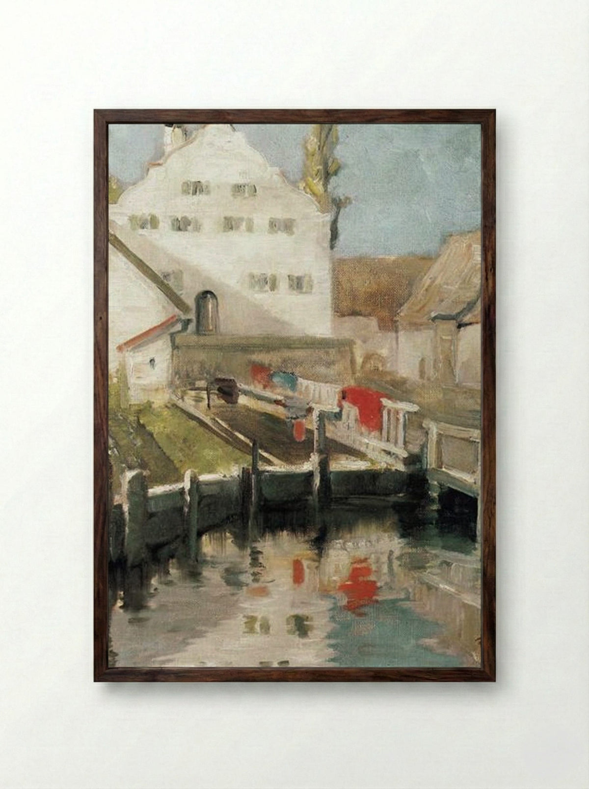 Indersdorf - Franz Marc - Framed Print Dark Wood