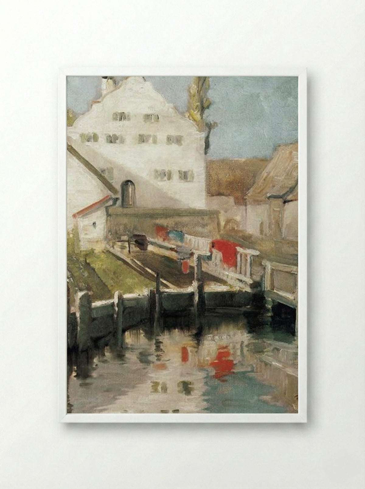 Indersdorf - Franz Marc - Framed Print White