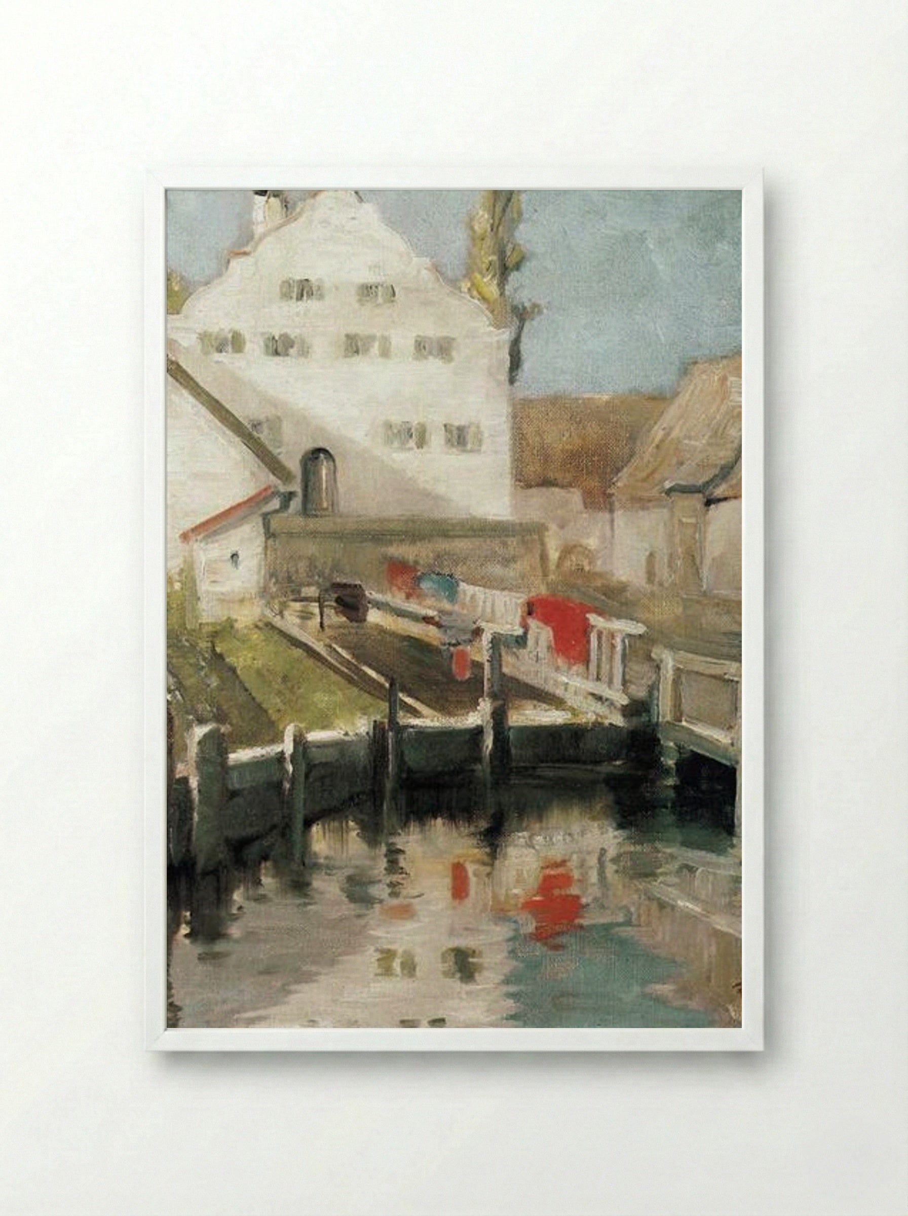 Indersdorf - Franz Marc - Framed Print White