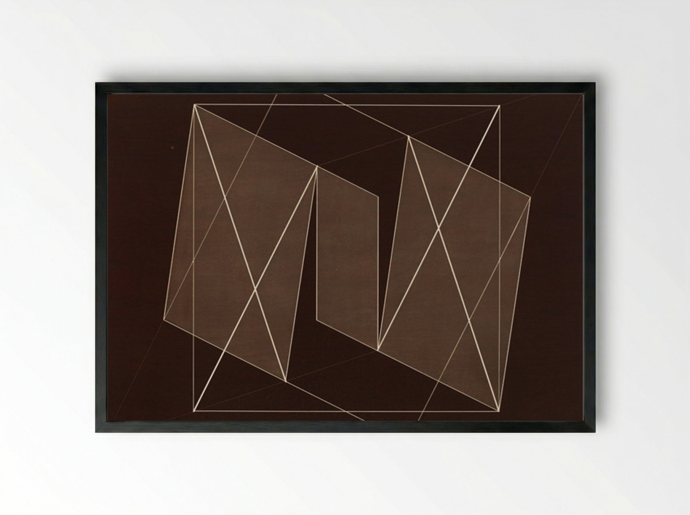 Transformation of a Scheme No. 19 - Josef Albers - Framed Print Black