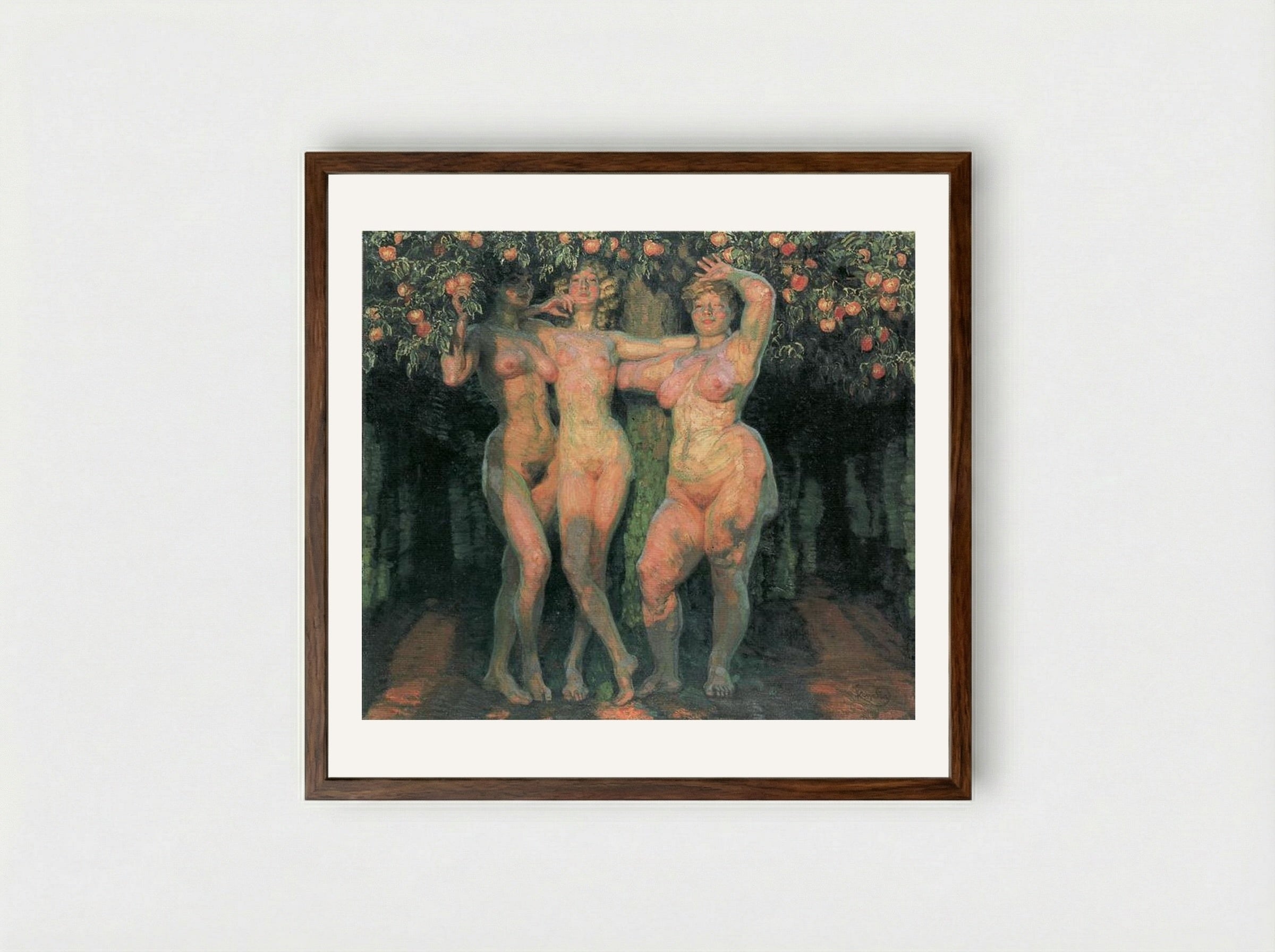 Autumn Sun, Three Goddesses - Frantisek Kupka - Framed Print Dark Wood