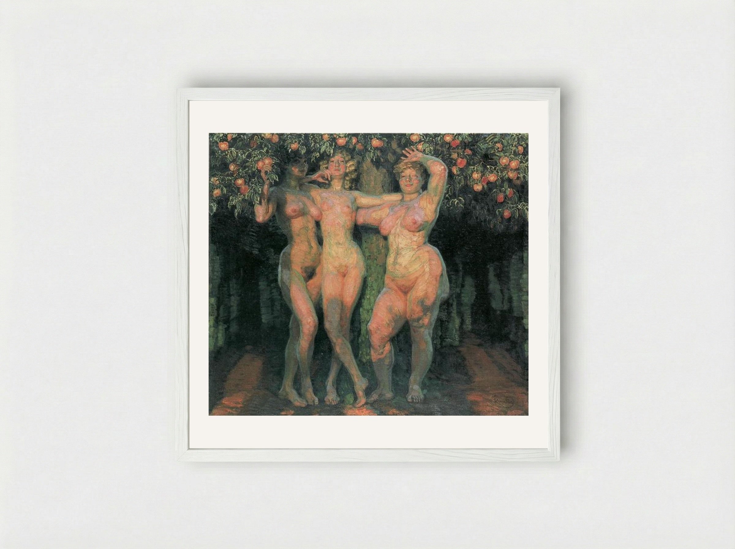 Autumn Sun, Three Goddesses - Frantisek Kupka - Framed Print White