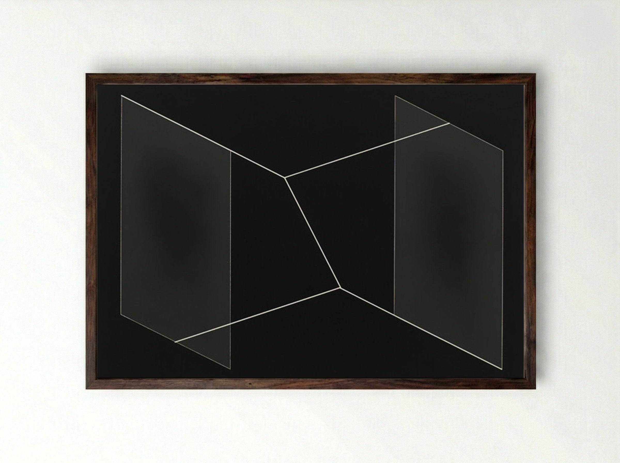 F 32 Pericles - Josef Albers - Framed Print Dark Wood