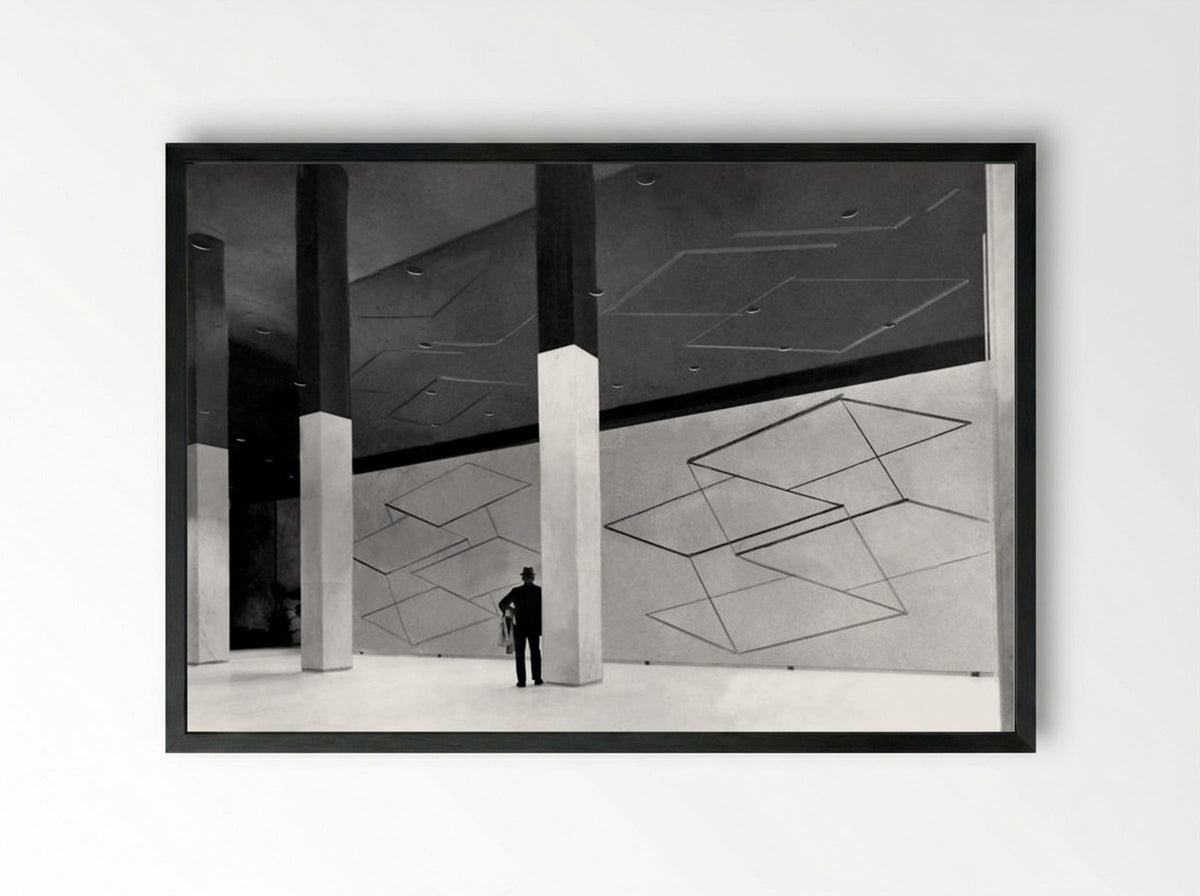 Two Structural Constellations - Josef Albers - Framed Print Black