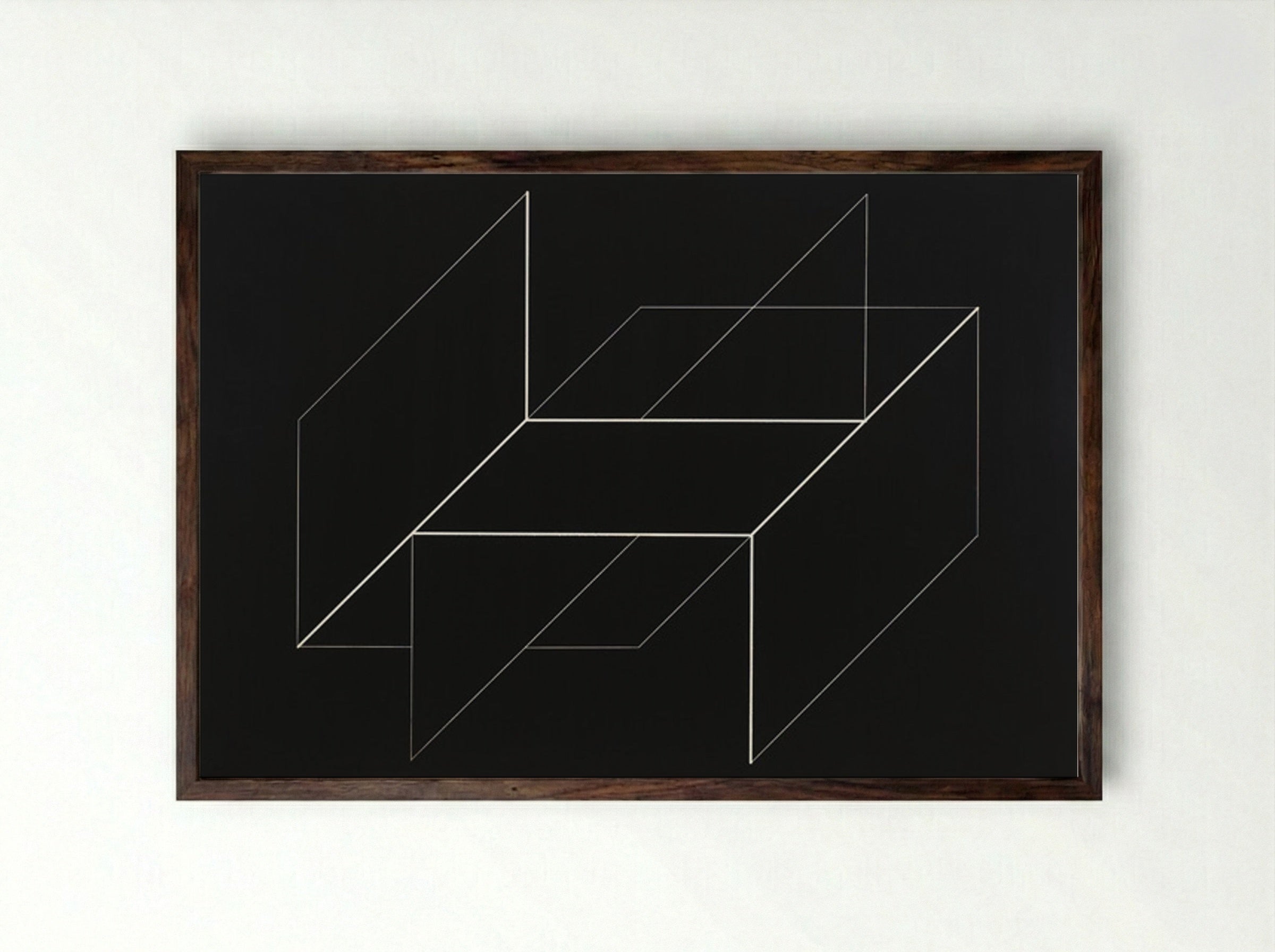 Structural Constellation - Josef Albers - Framed Print Dark Wood
