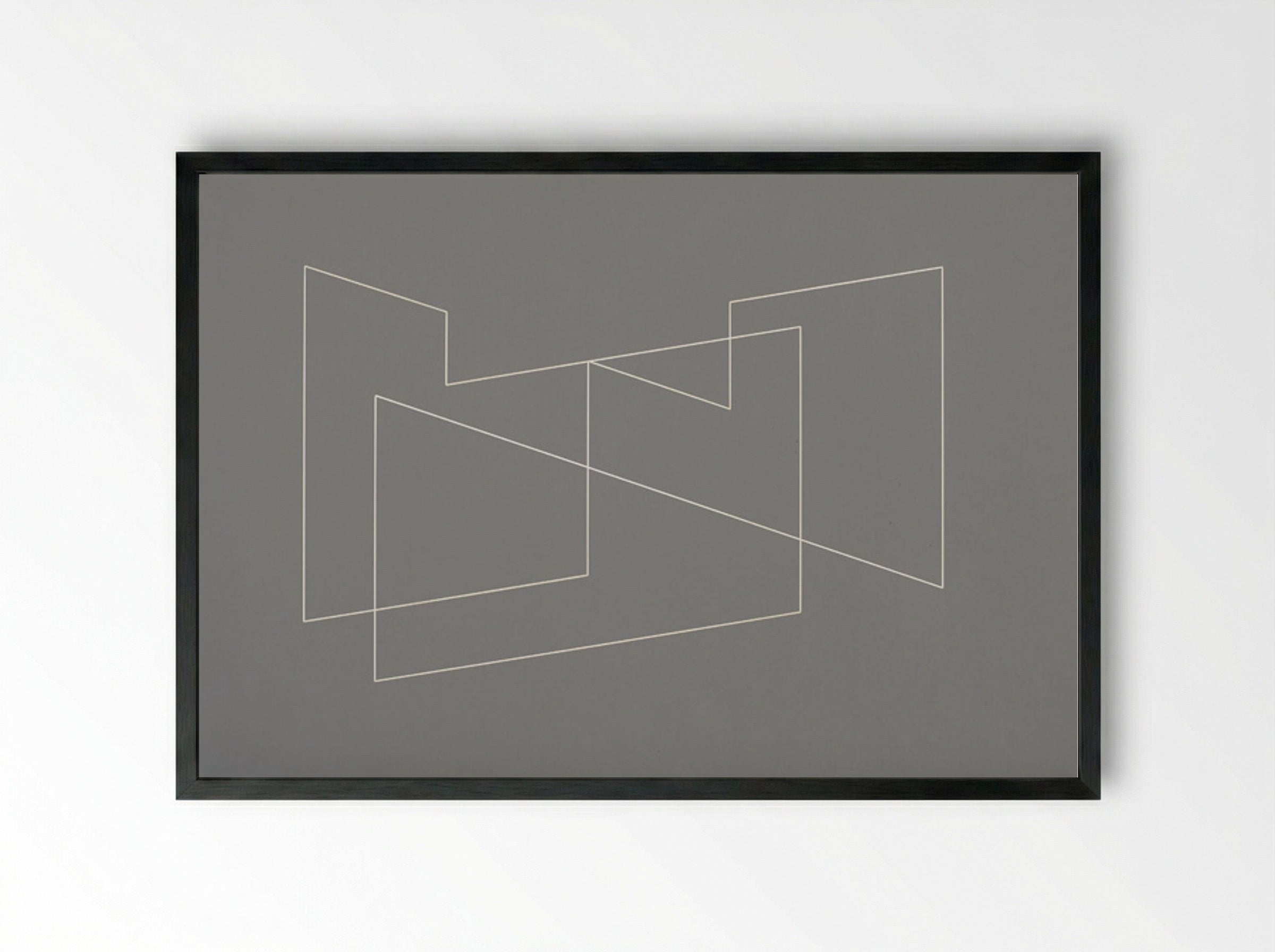 Structural Indication - Josef Albers - Framed Print Black