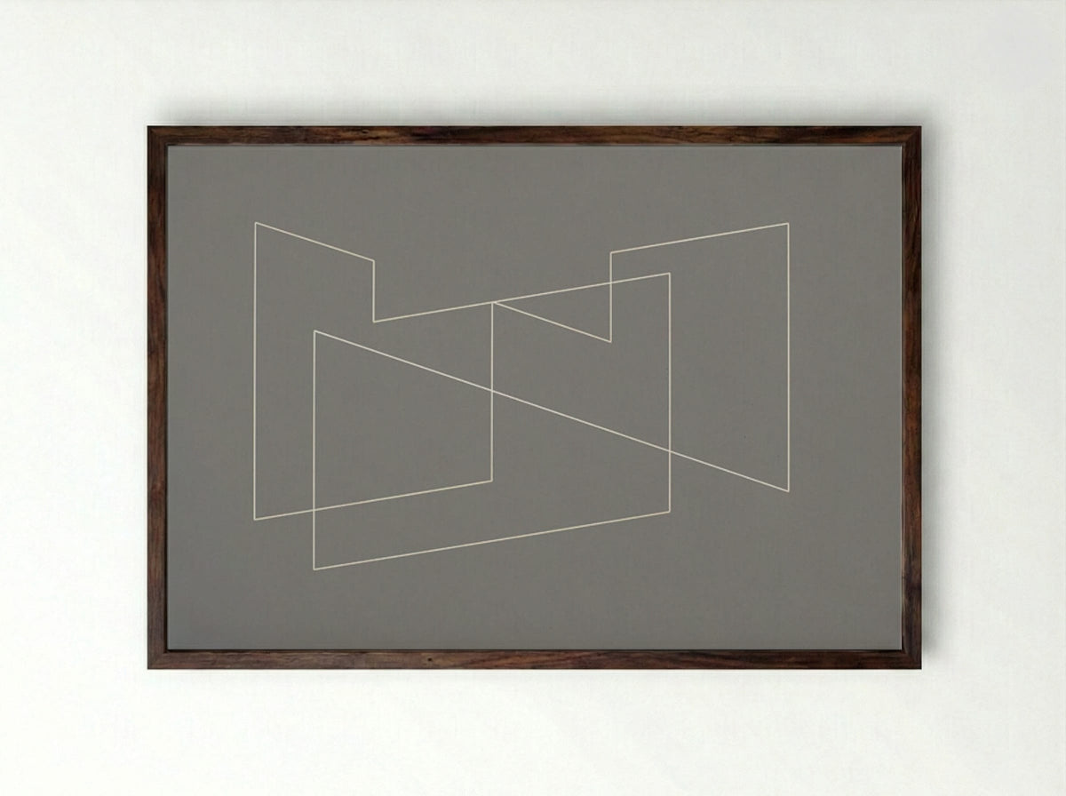 Structural Indication - Josef Albers - Framed Print Dark Wood