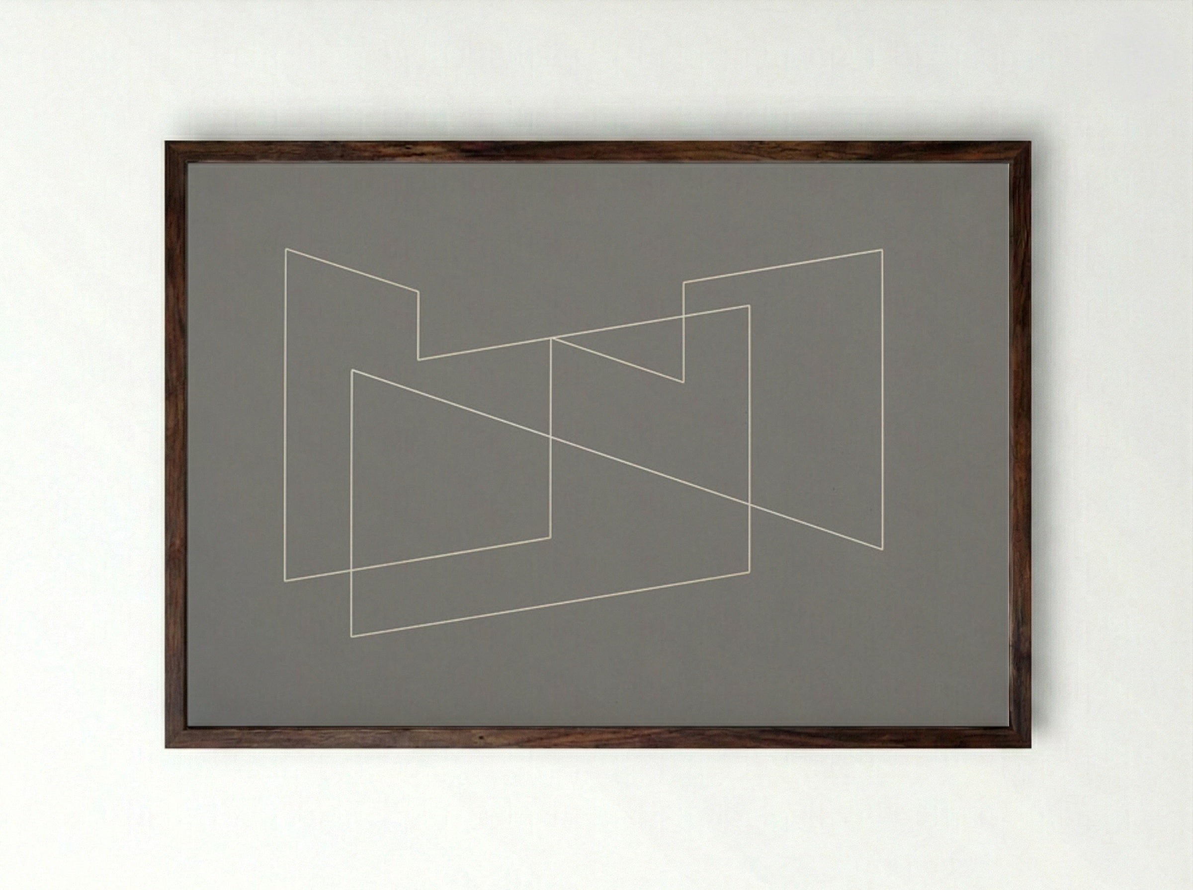 Structural Indication - Josef Albers - Framed Print Dark Wood