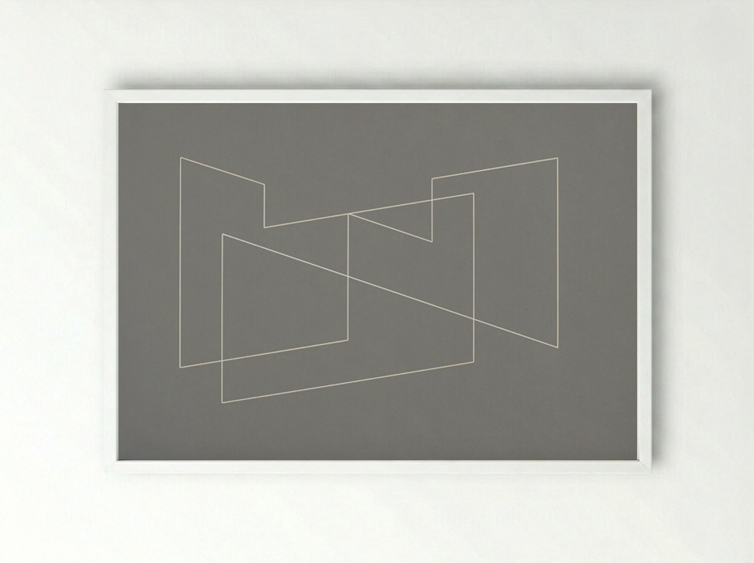 Structural Indication - Josef Albers - Framed Print White