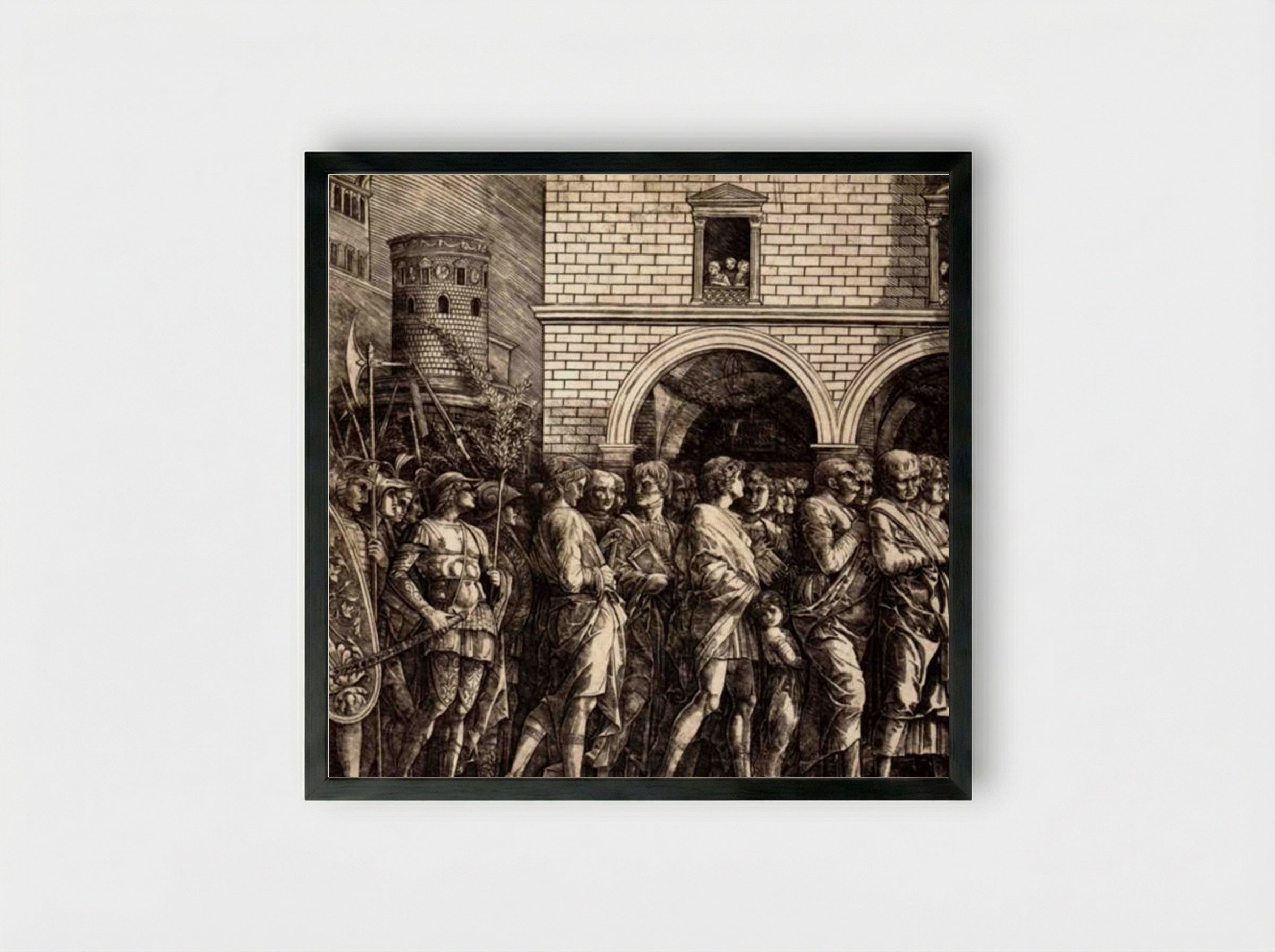 The Senators - Andrea Mantegna - Framed Print Black