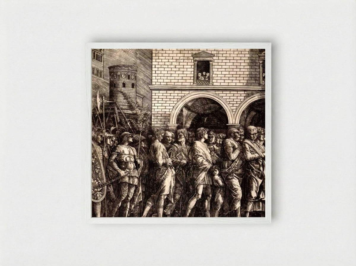 The Senators - Andrea Mantegna - Framed Print White