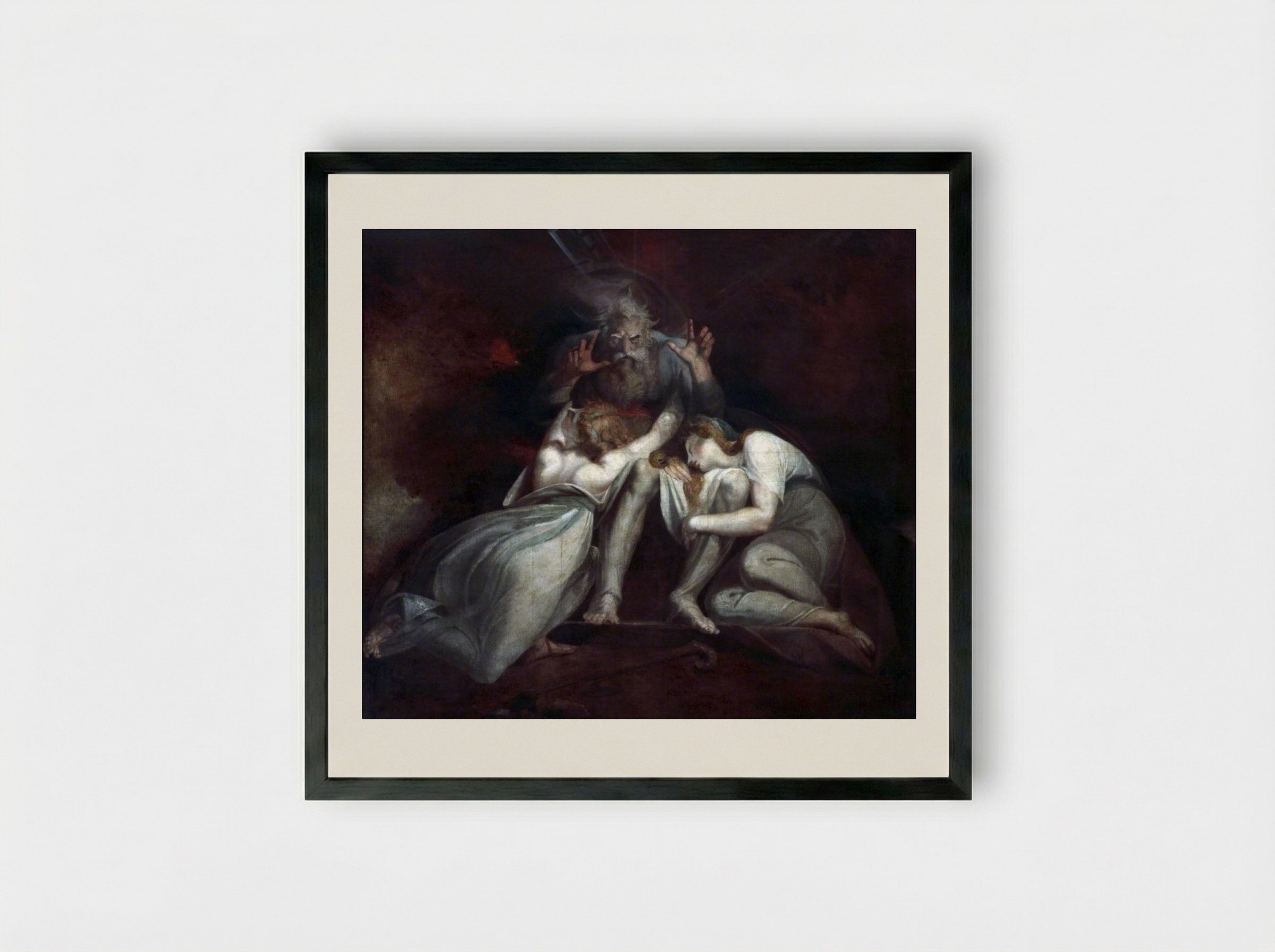 The Death of Oedipus - Henry Fuseli - Framed Print Black