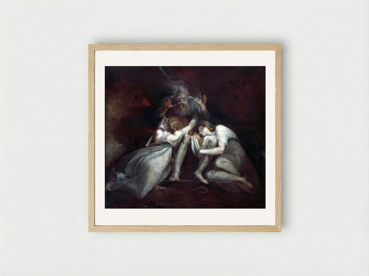 The Death of Oedipus - Henry Fuseli - Framed Print Wood