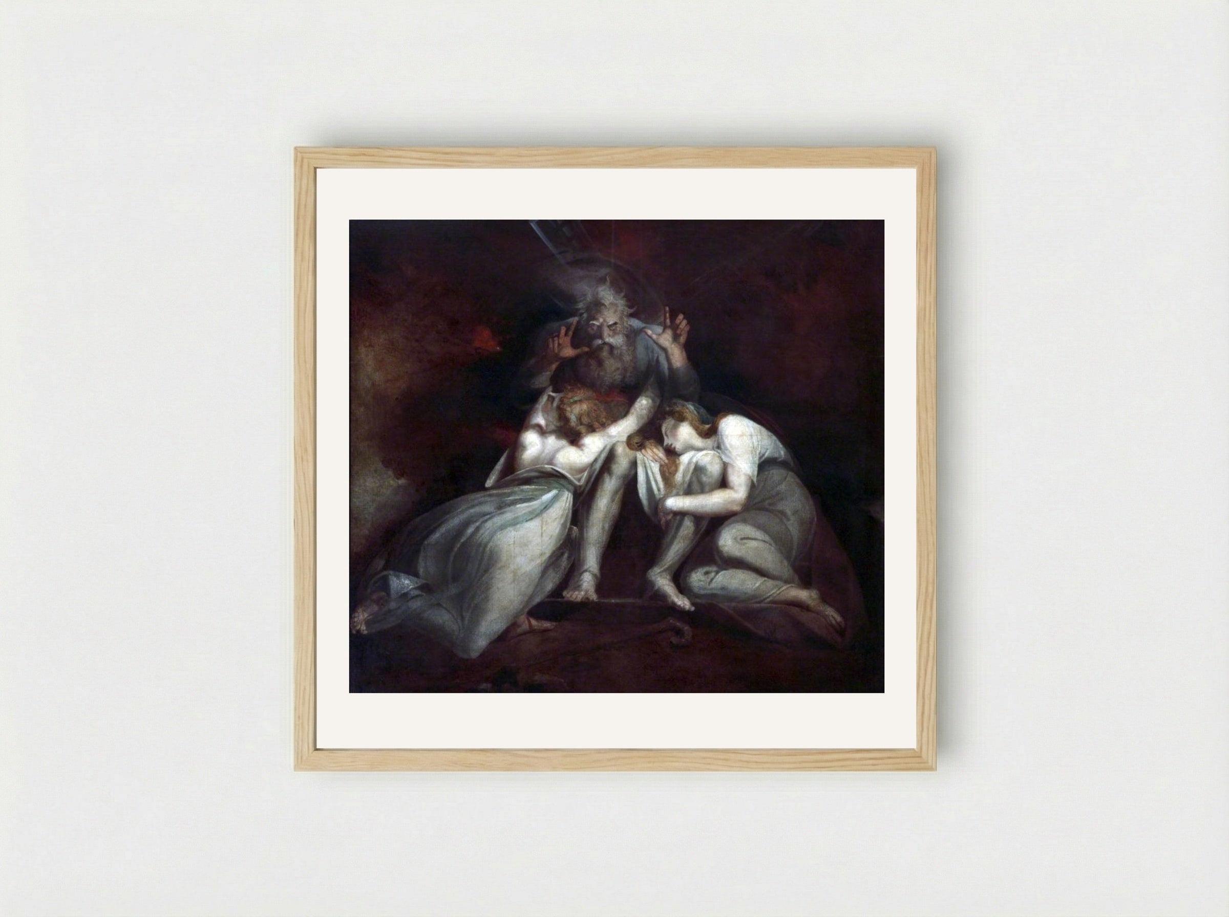 The Death of Oedipus - Henry Fuseli - Framed Print Wood