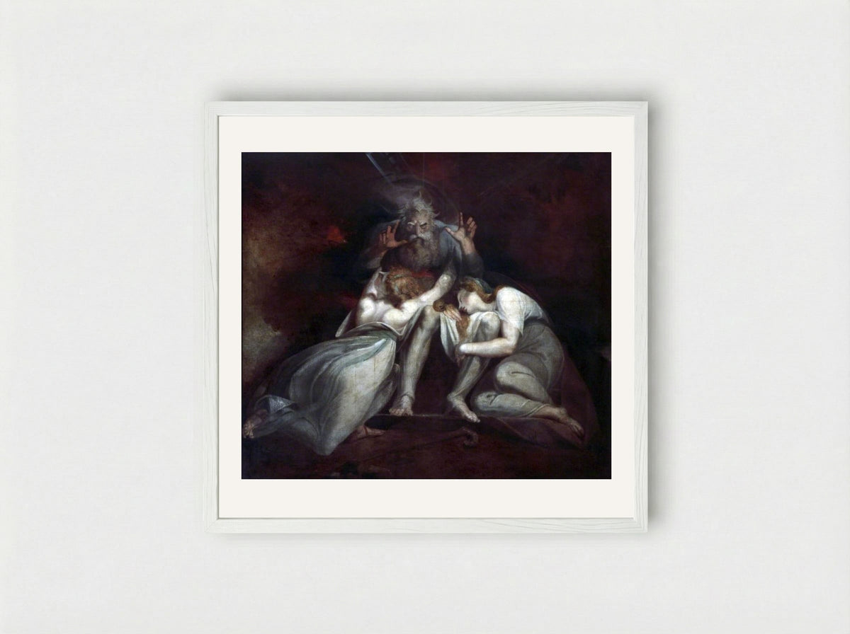 The Death of Oedipus - Henry Fuseli - Framed Print White