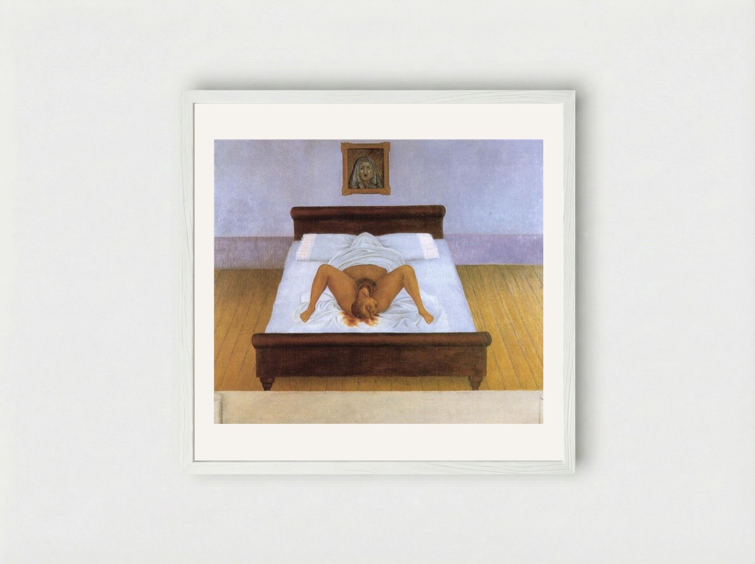 My Birth - Frida Kahlo - Framed Print White