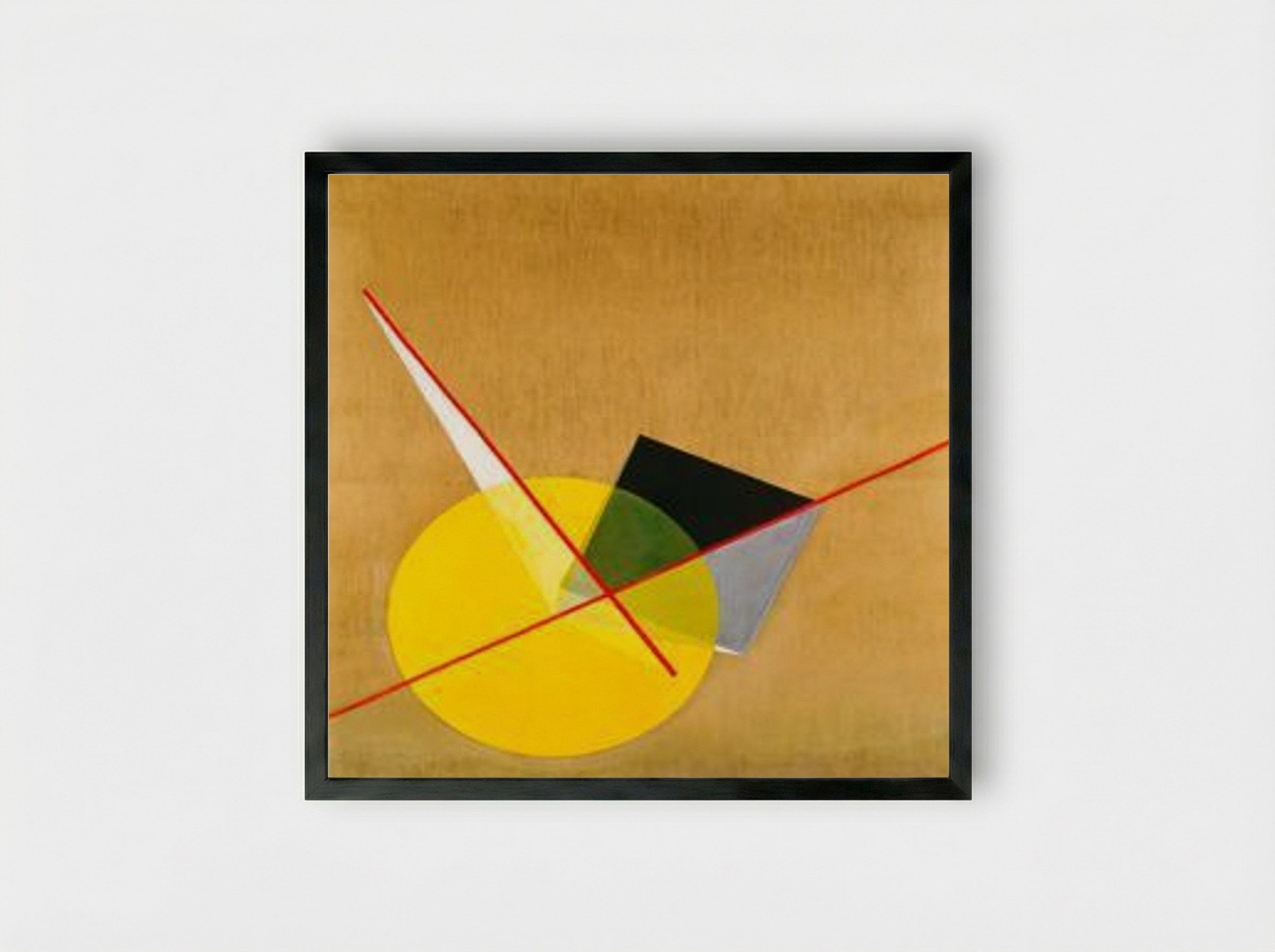 Yellow Circle - László Moholy-Nagy - Framed Print Black