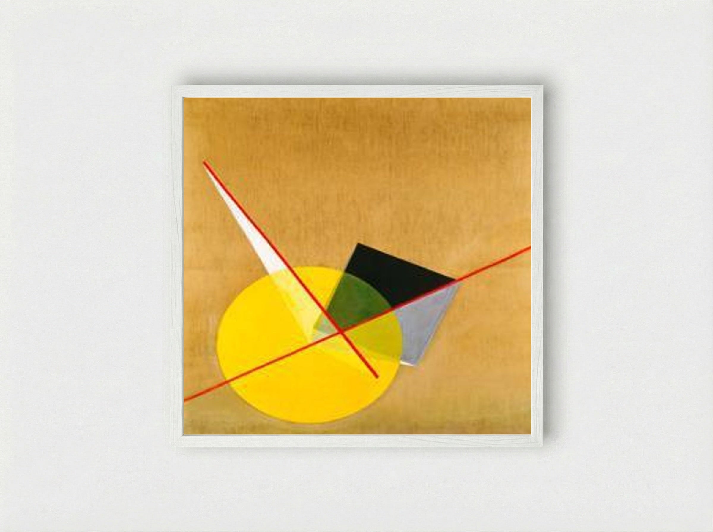 Yellow Circle - László Moholy-Nagy - Framed Print White