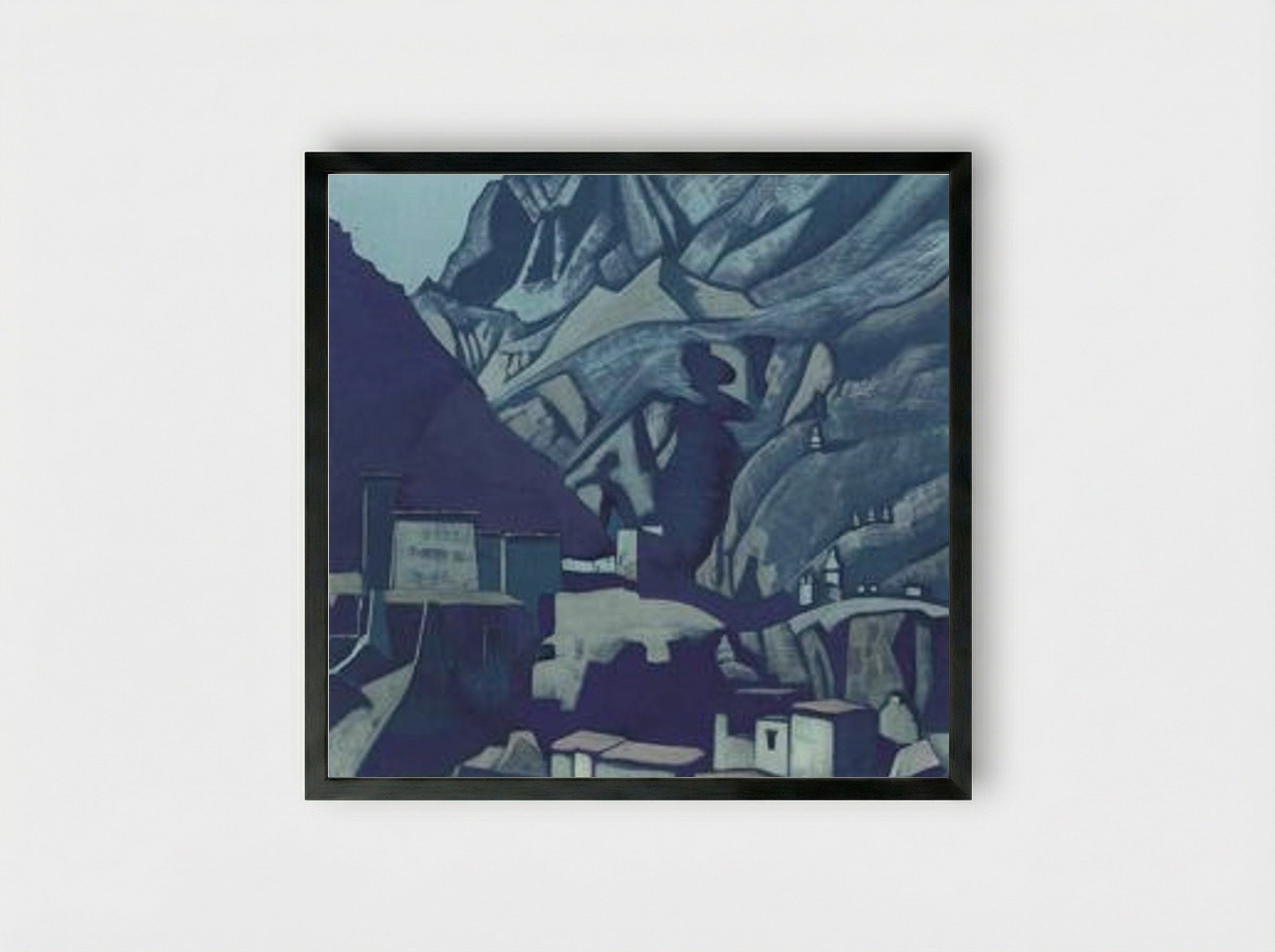 Sanctuaries and Citadels - Nicholas Roerich - Framed Print Black