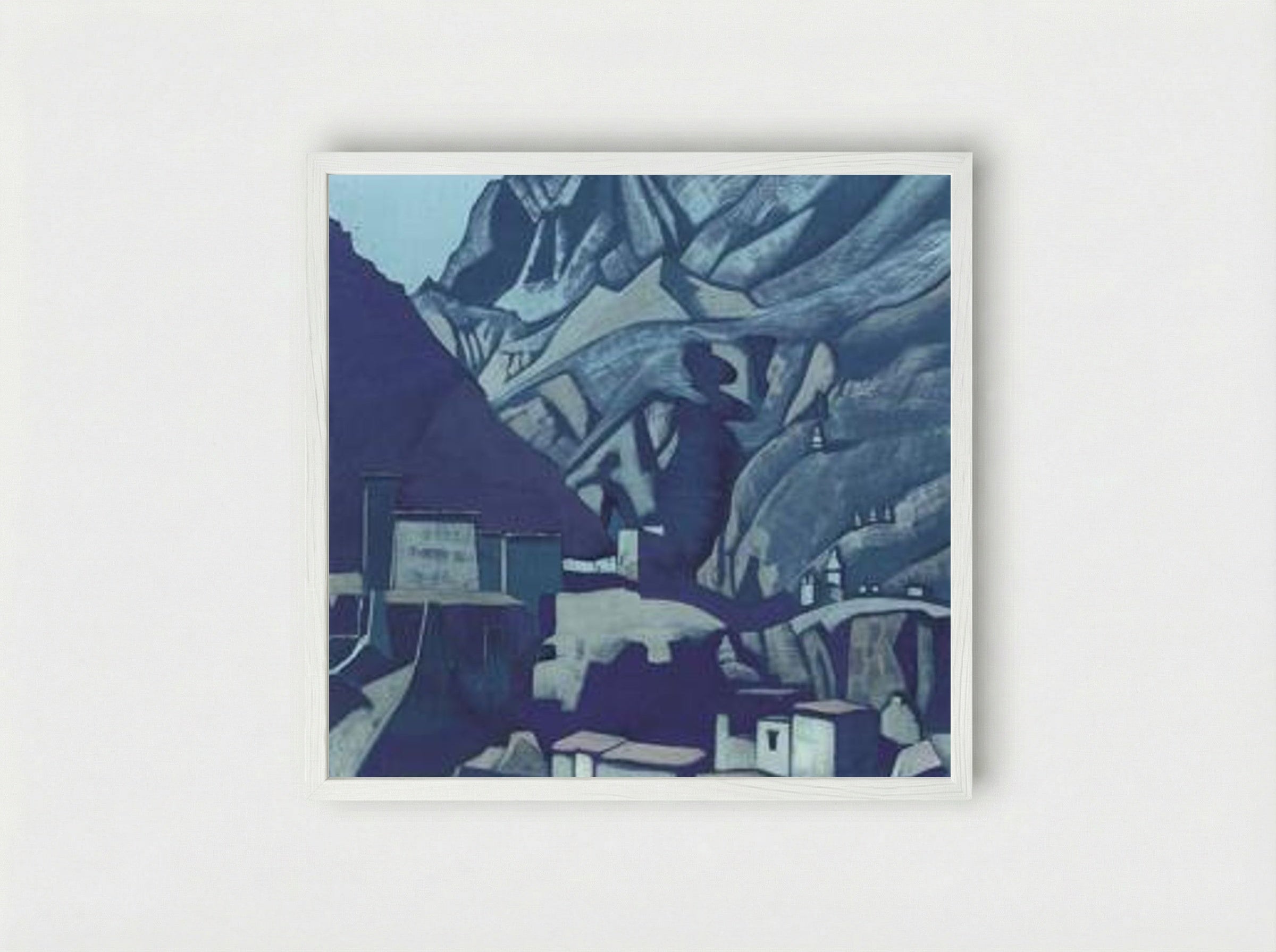 Sanctuaries and Citadels - Nicholas Roerich - Framed Print White