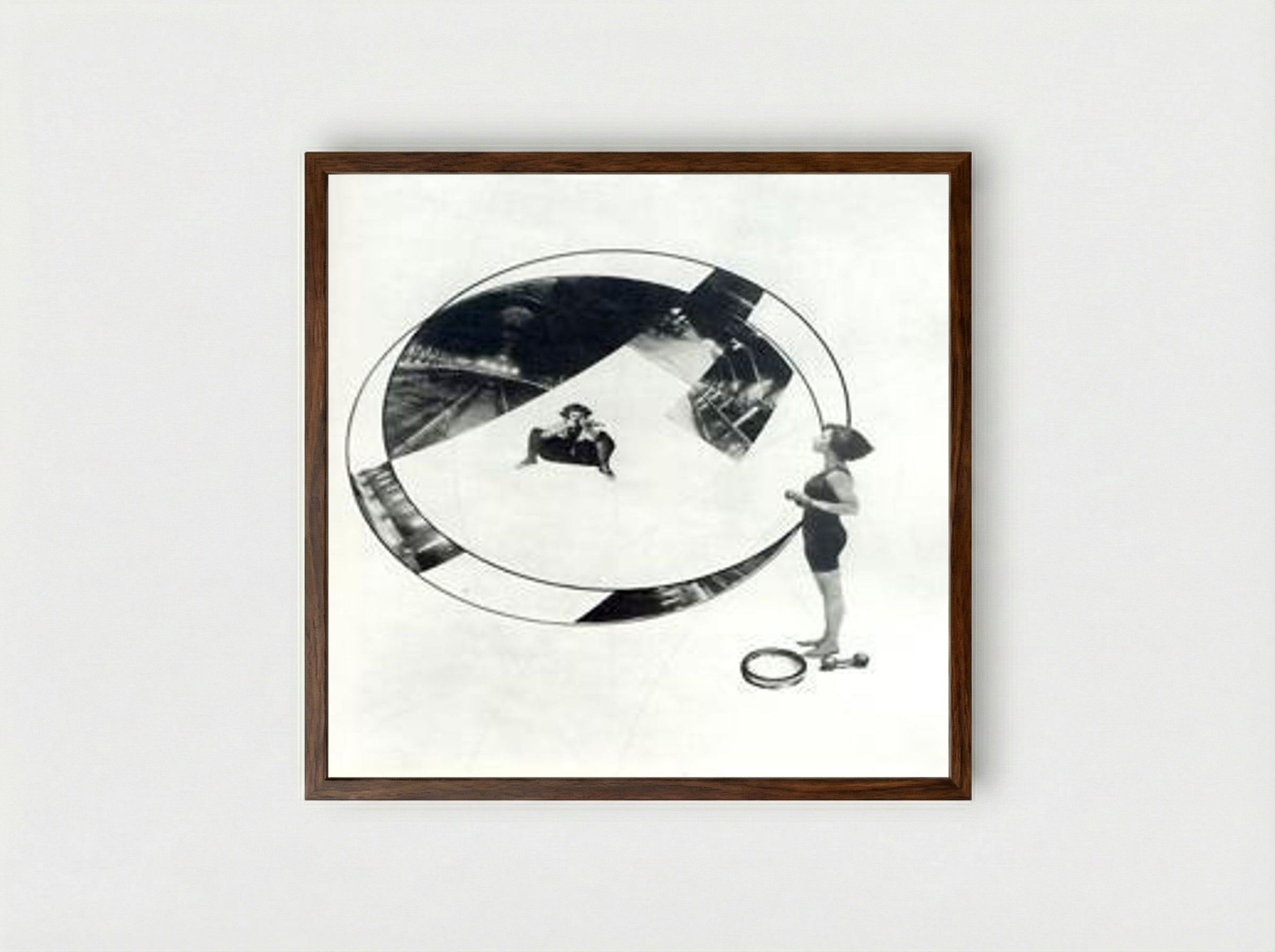 Untitled 9 (László Moholy-Nagy) - László Moholy-Nagy - Framed Print Dark Wood