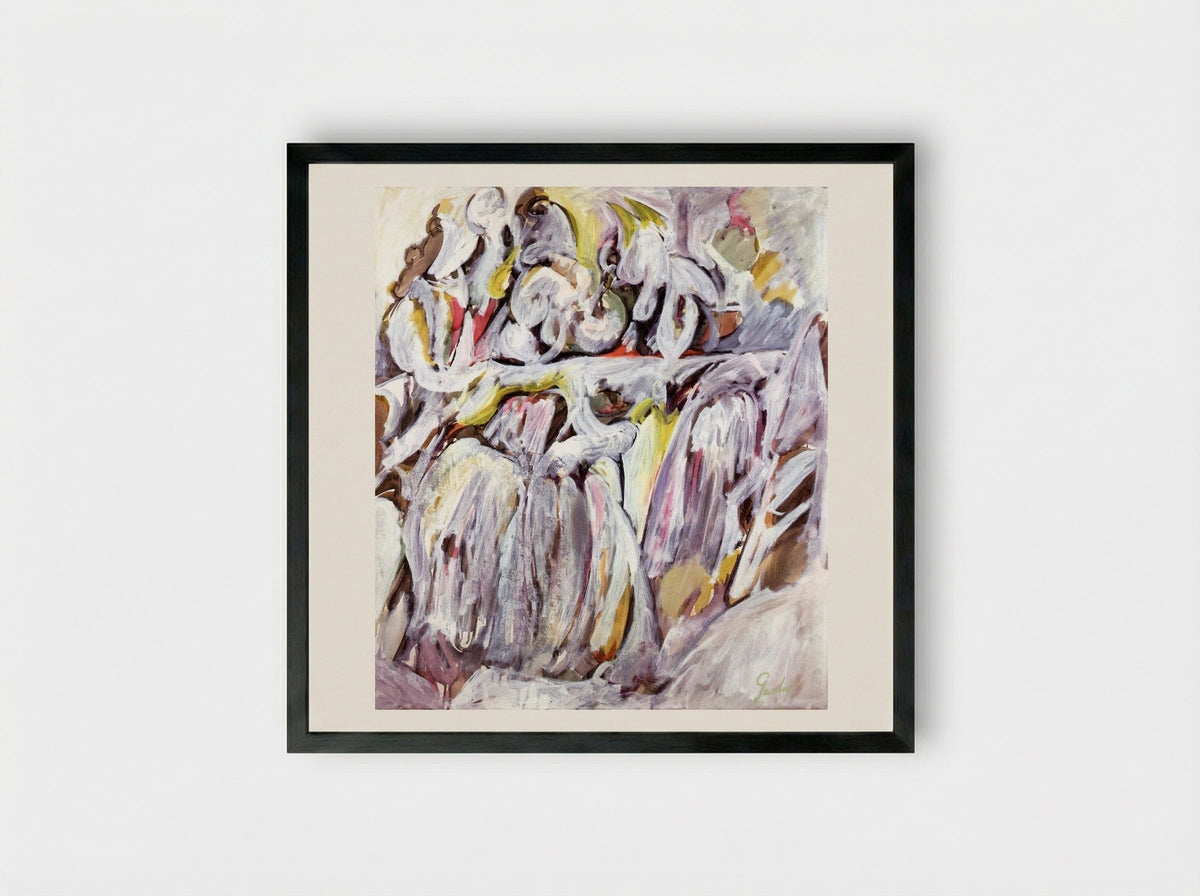 Waterfall - Arshile Gorky - Framed Print Black