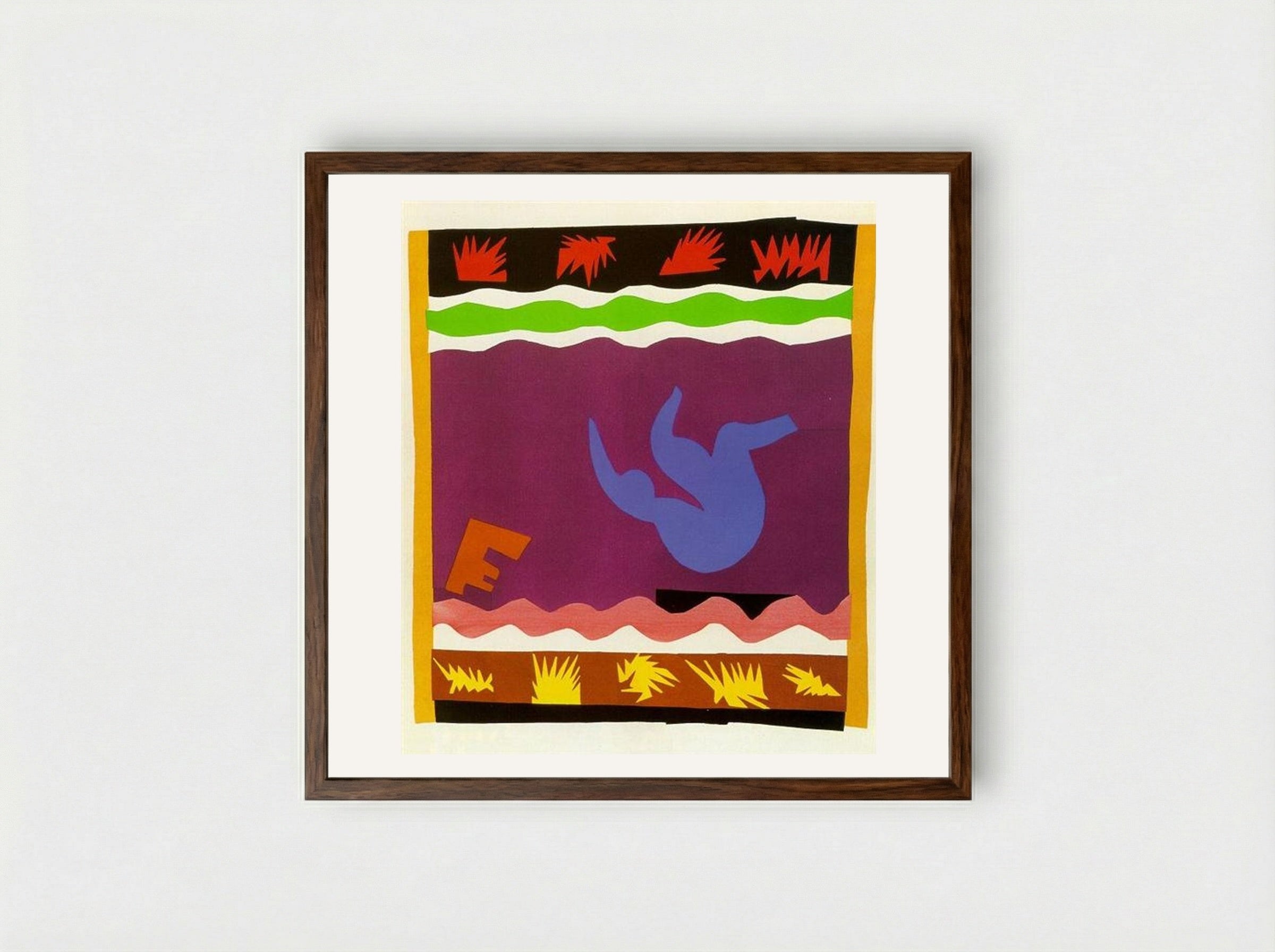 The Toboggan - Henri Matisse - Framed Print Dark Wood