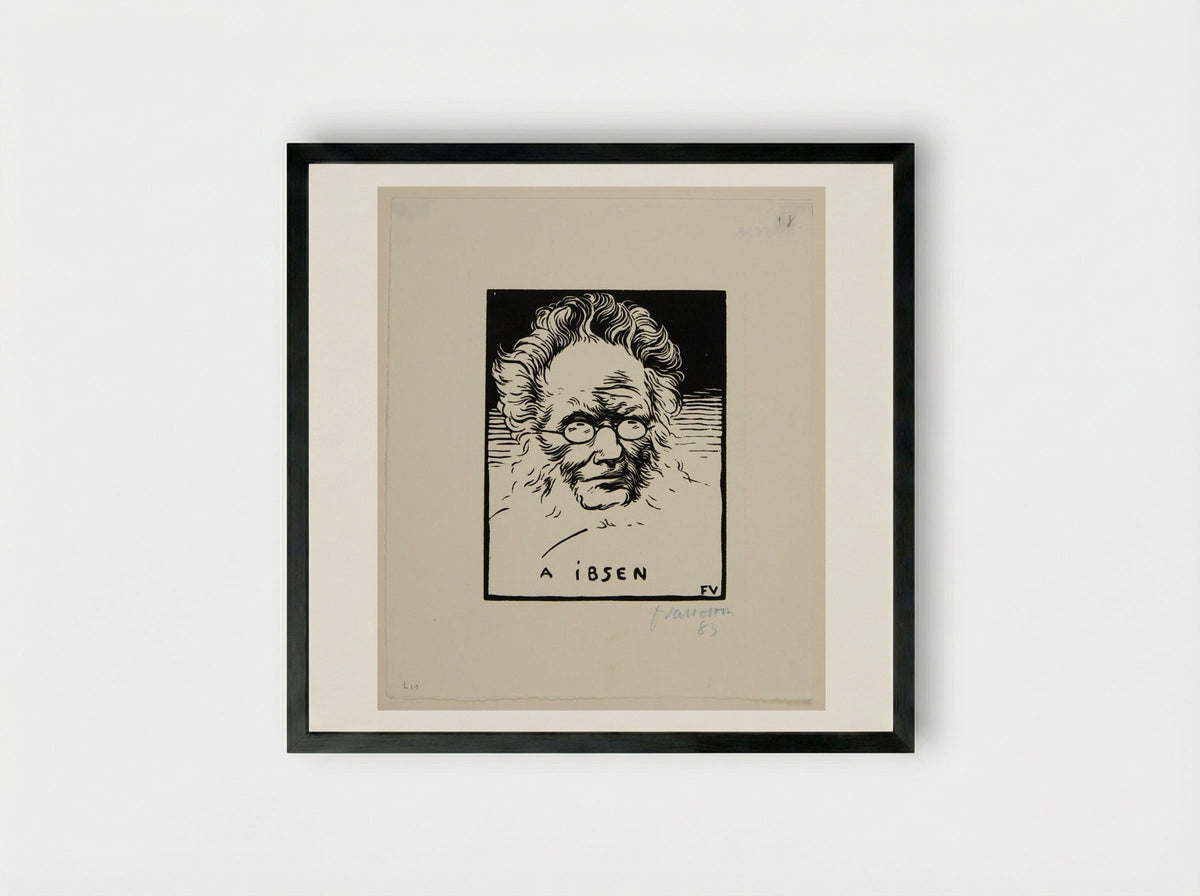 Ibsen - Félix Vallotton - Framed Print Black