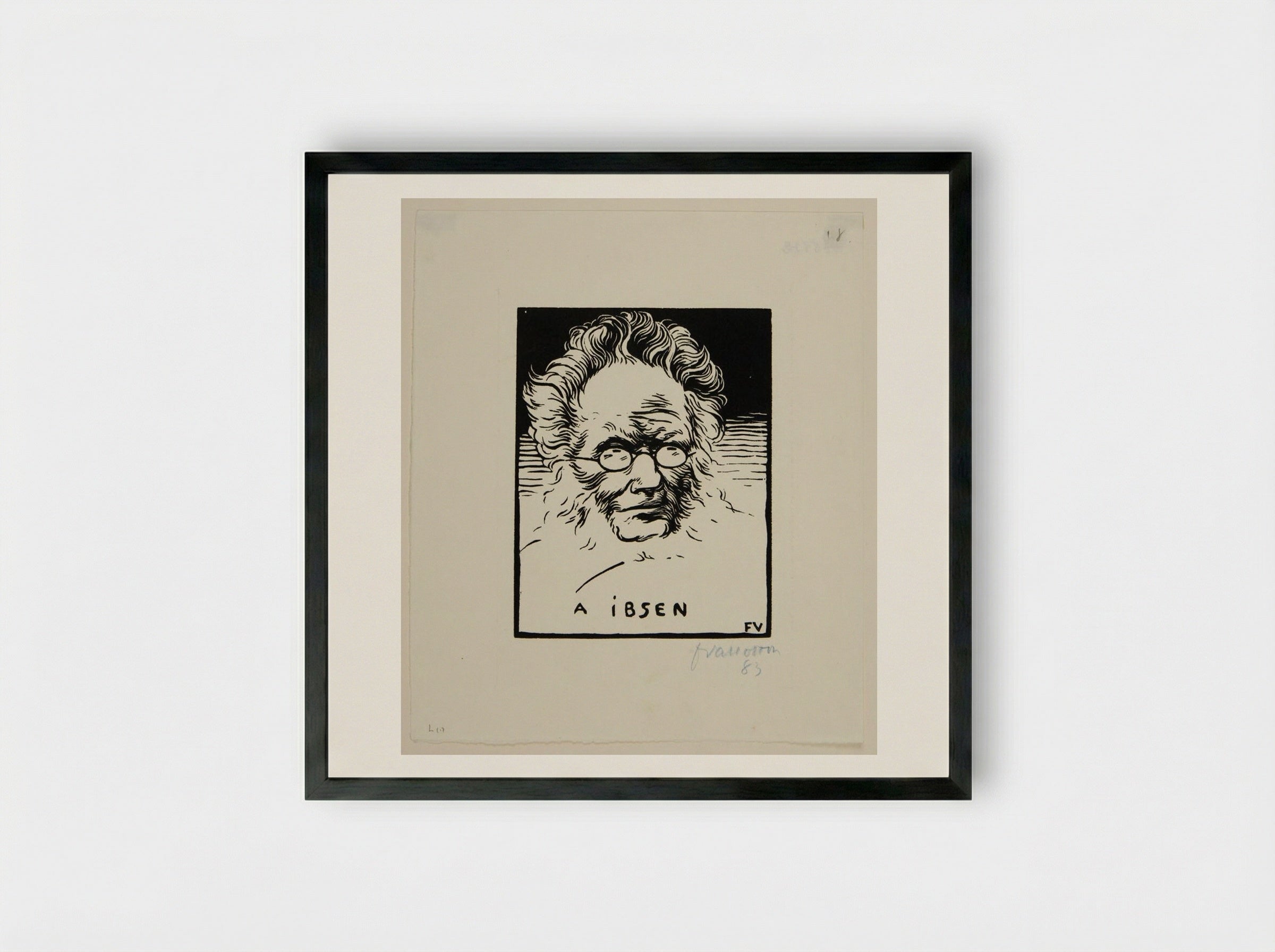 Ibsen - Félix Vallotton - Framed Print Black
