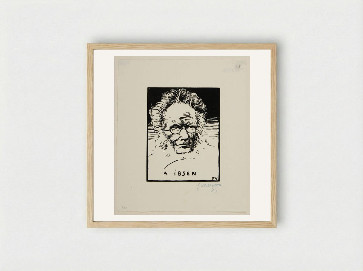 Ibsen - Félix Vallotton - Framed Print Wood
