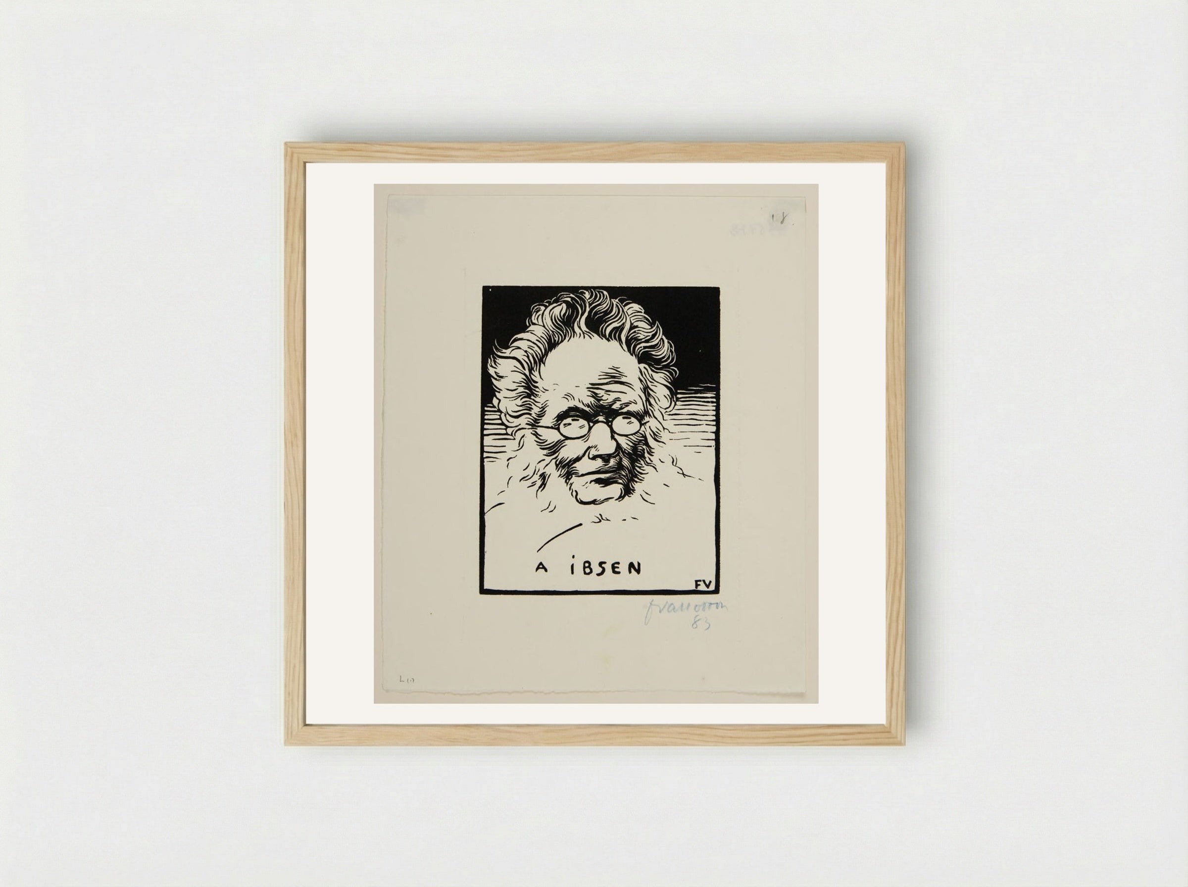 Ibsen - Félix Vallotton - Framed Print Wood