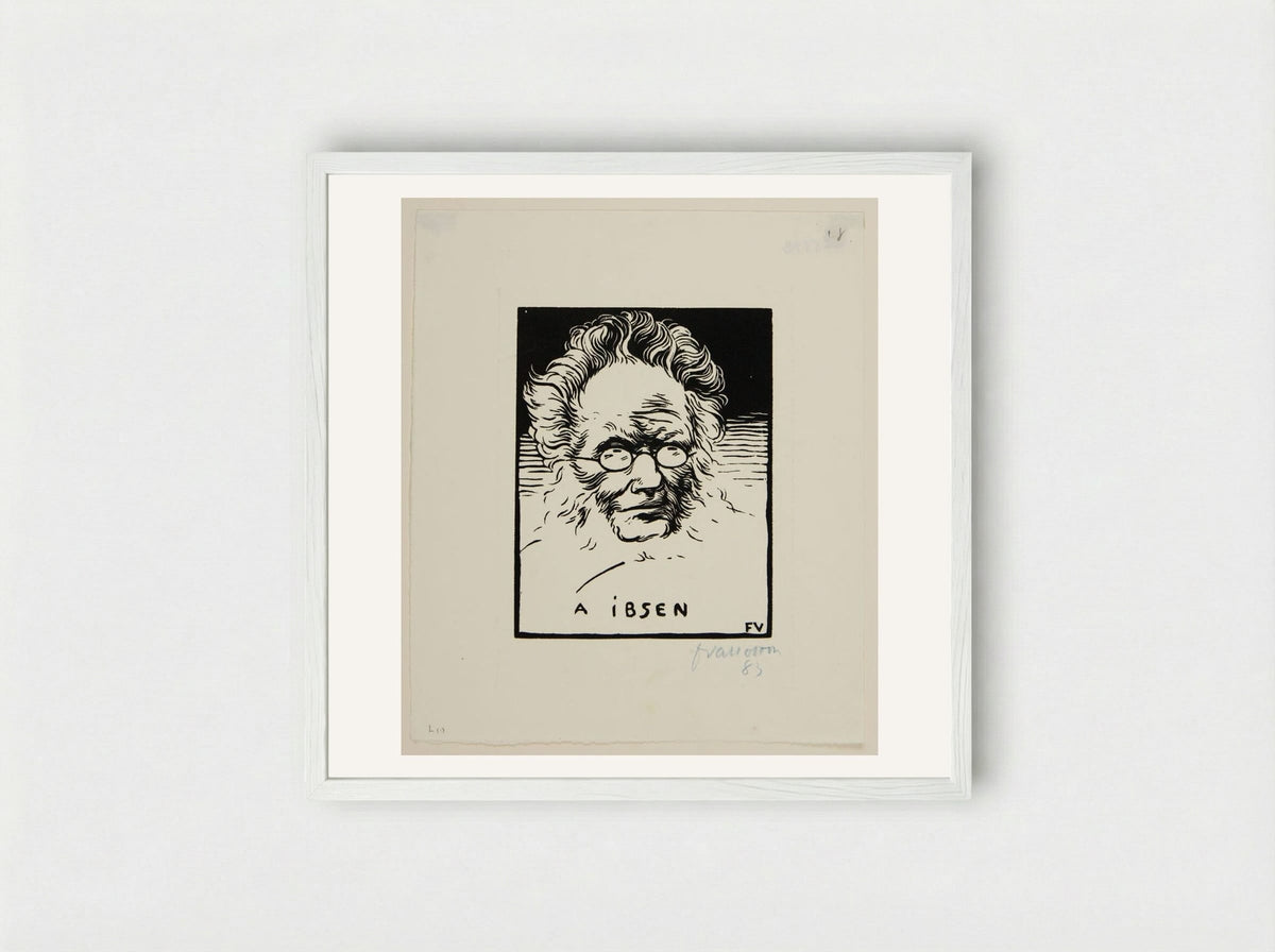 Ibsen - Félix Vallotton - Framed Print White
