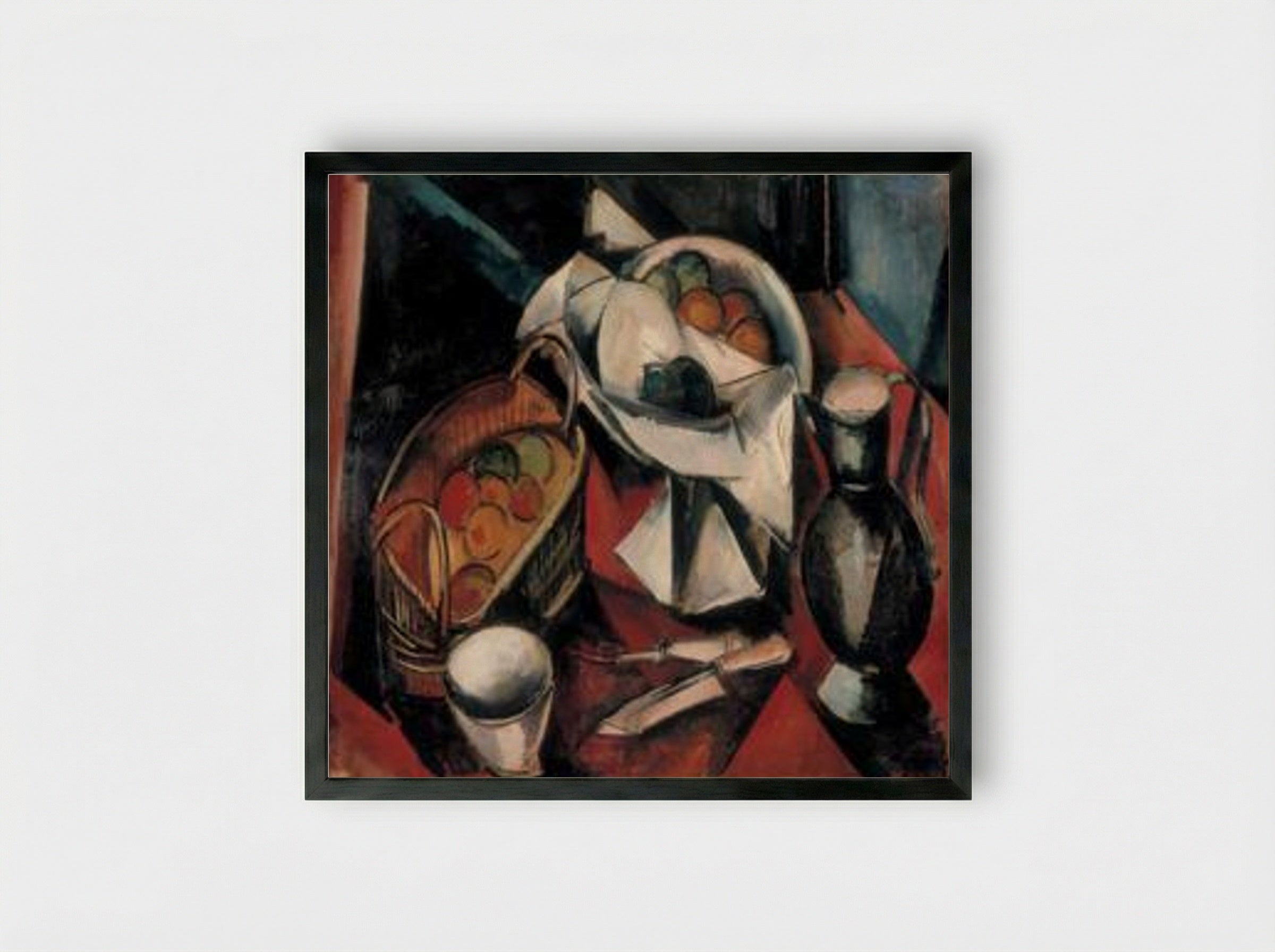 Still Life with Knife - Maurice de Vlaminck - Framed Print Black