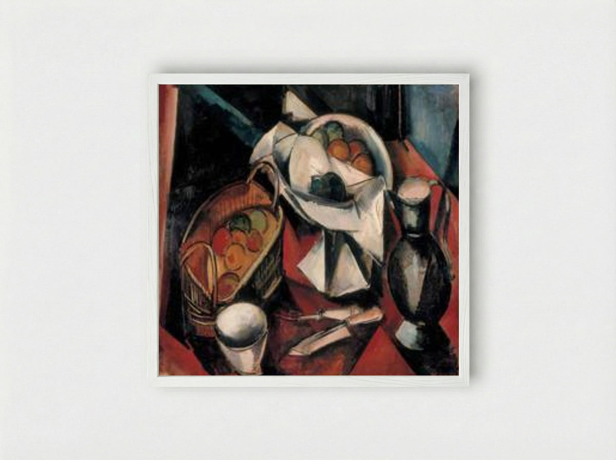 Still Life with Knife - Maurice de Vlaminck - Framed Print White