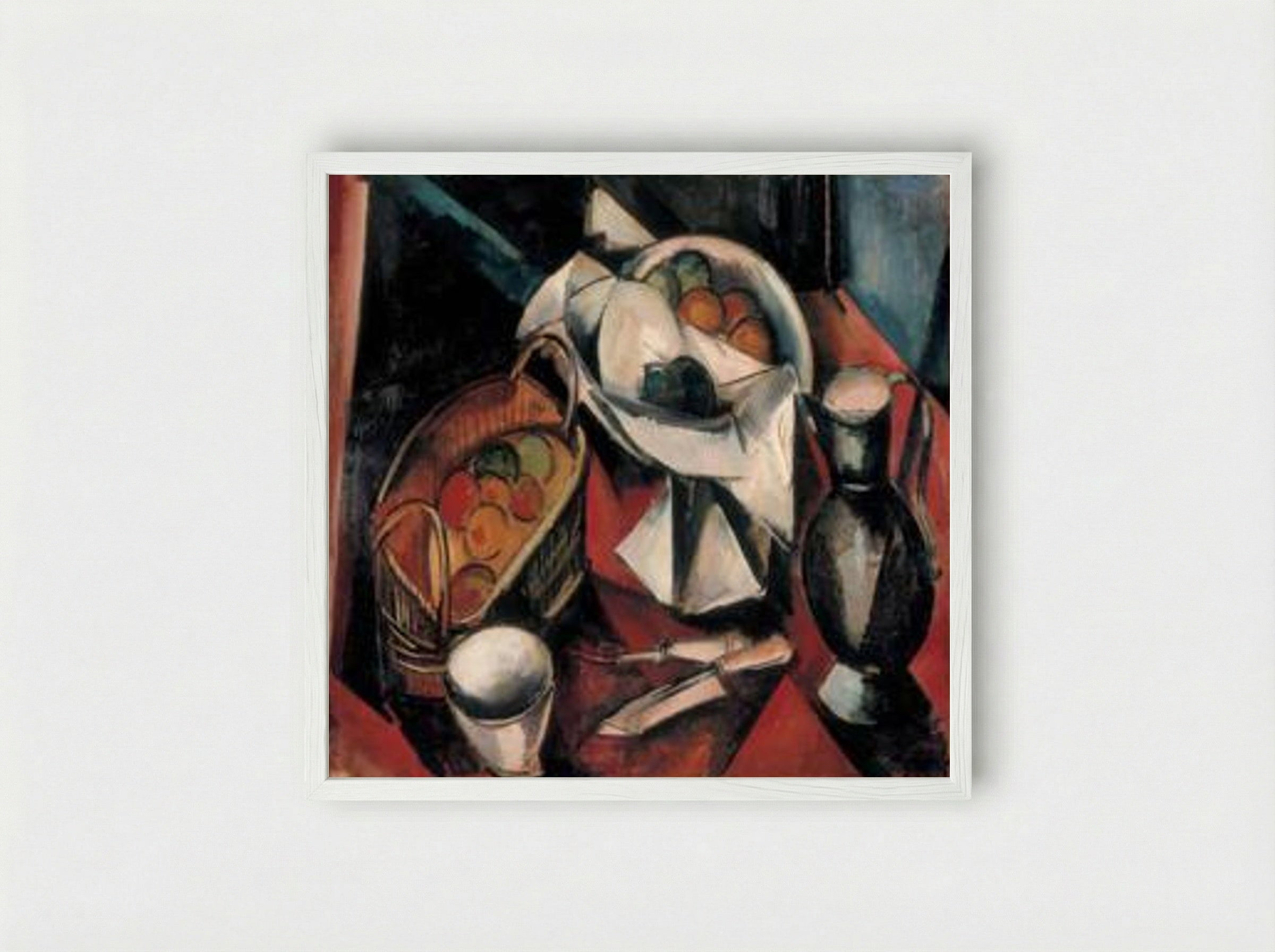 Still Life with Knife - Maurice de Vlaminck - Framed Print White
