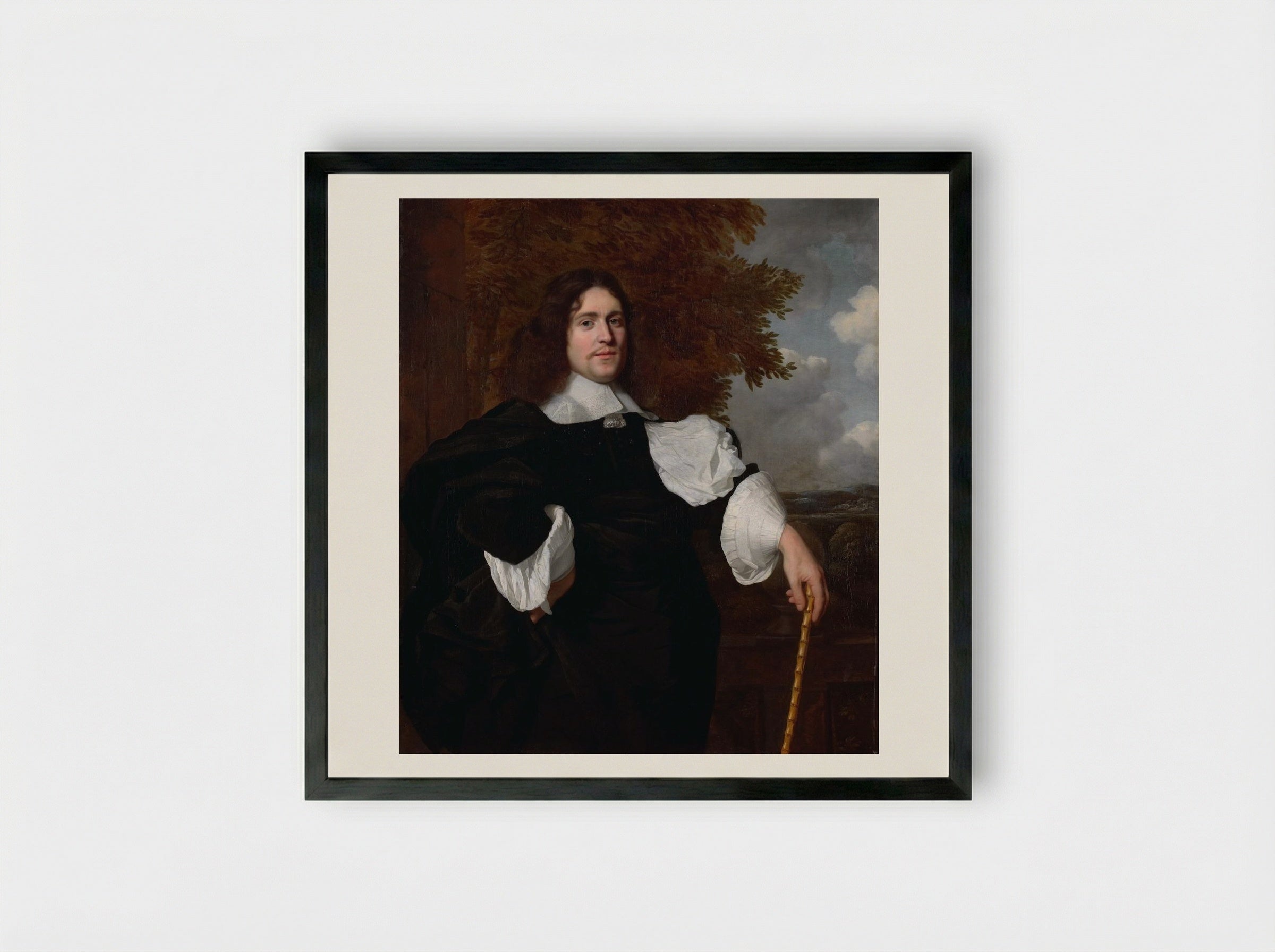 Portrait of Jacobus Trip - Bartholomeus van der Helst - Framed Print Black