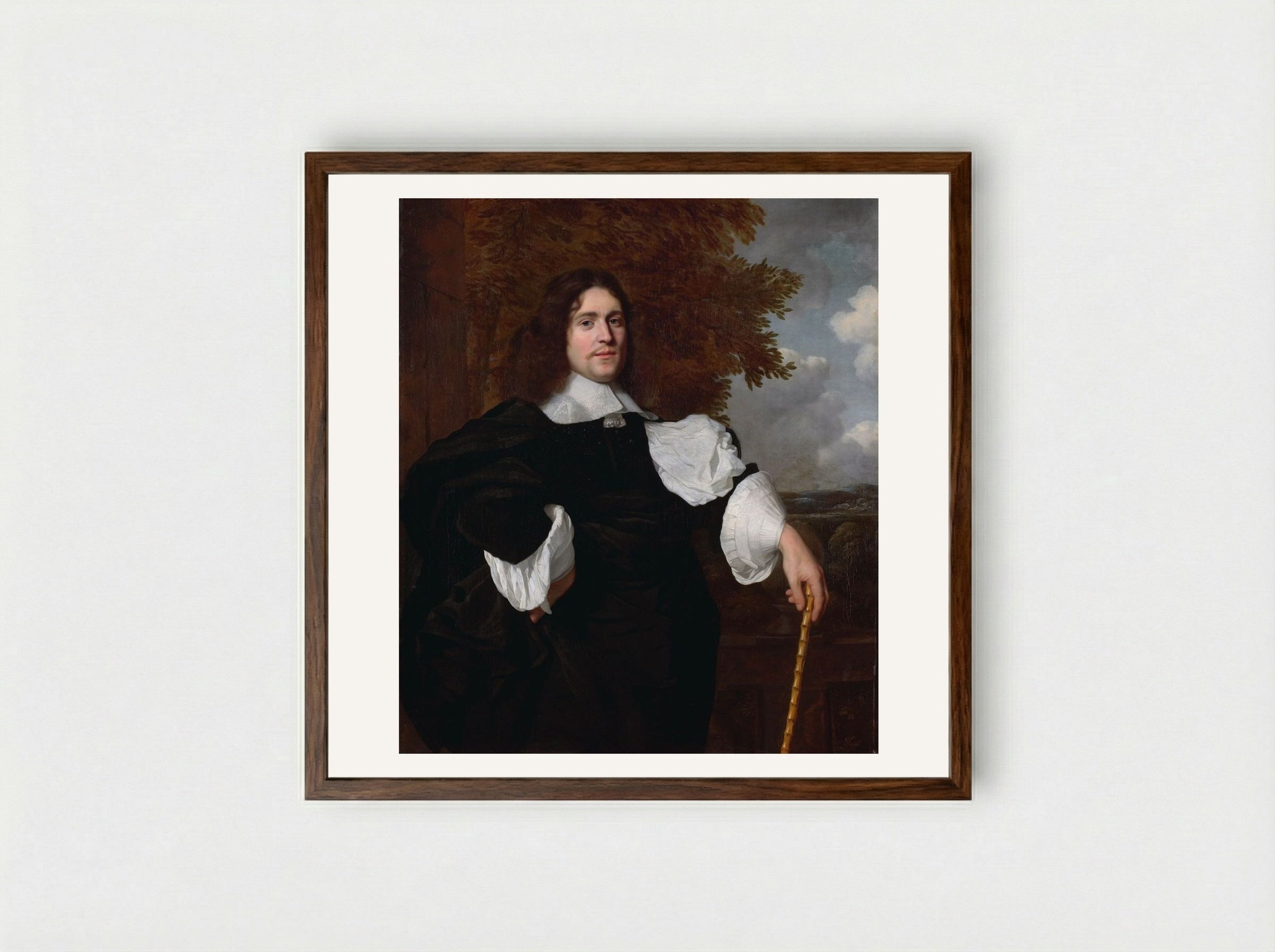 Portrait of Jacobus Trip - Bartholomeus van der Helst - Framed Print Dark Wood