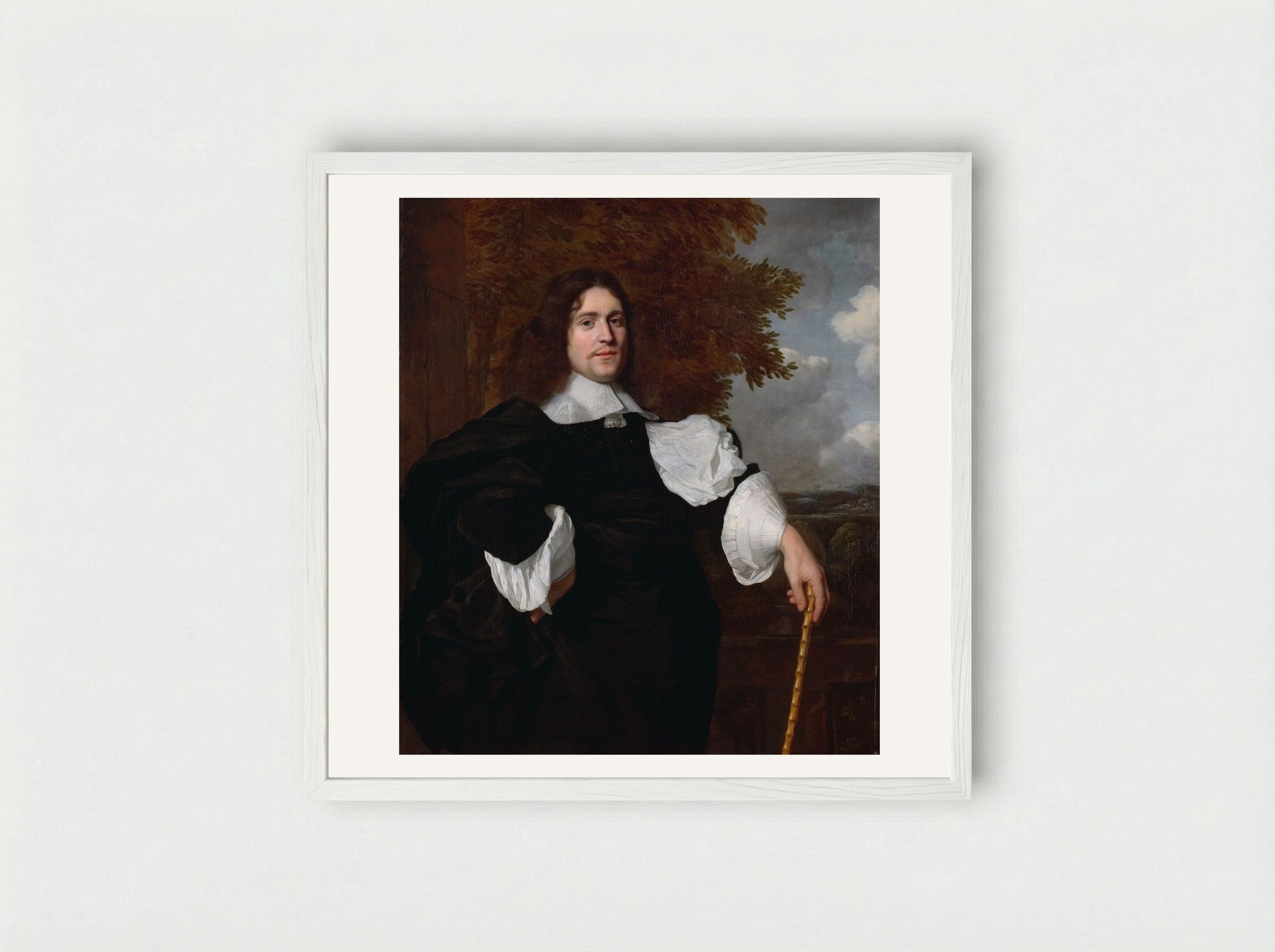 Portrait of Jacobus Trip - Bartholomeus van der Helst - Framed Print White