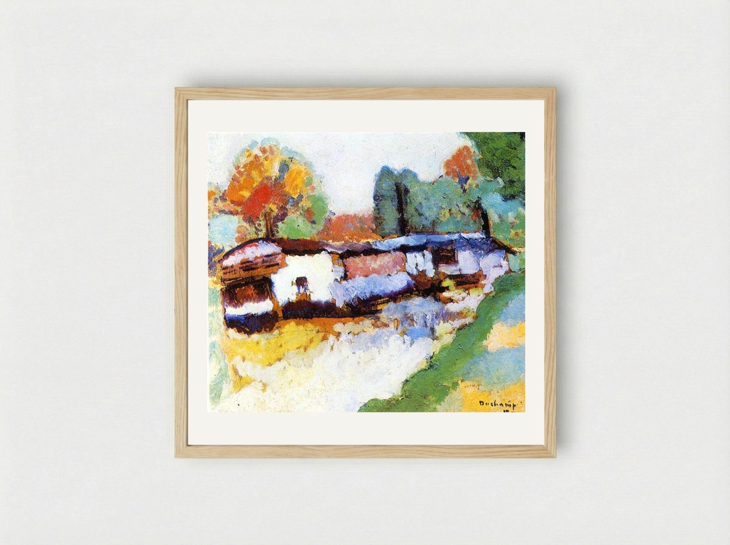 Laundry Barge - Marcel Duchamp - Framed Print Wood