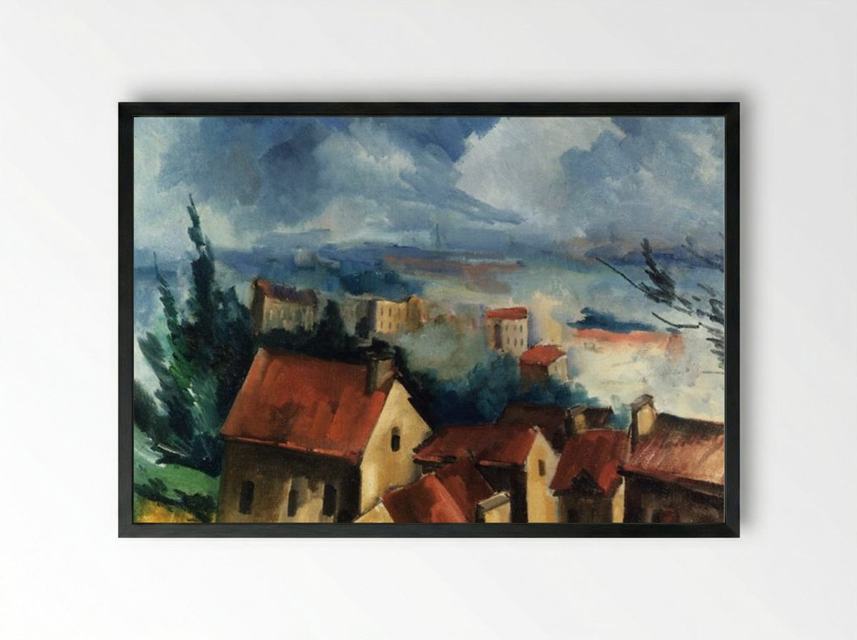 Beauce Landscape - Maurice de Vlaminck - Framed Print Black