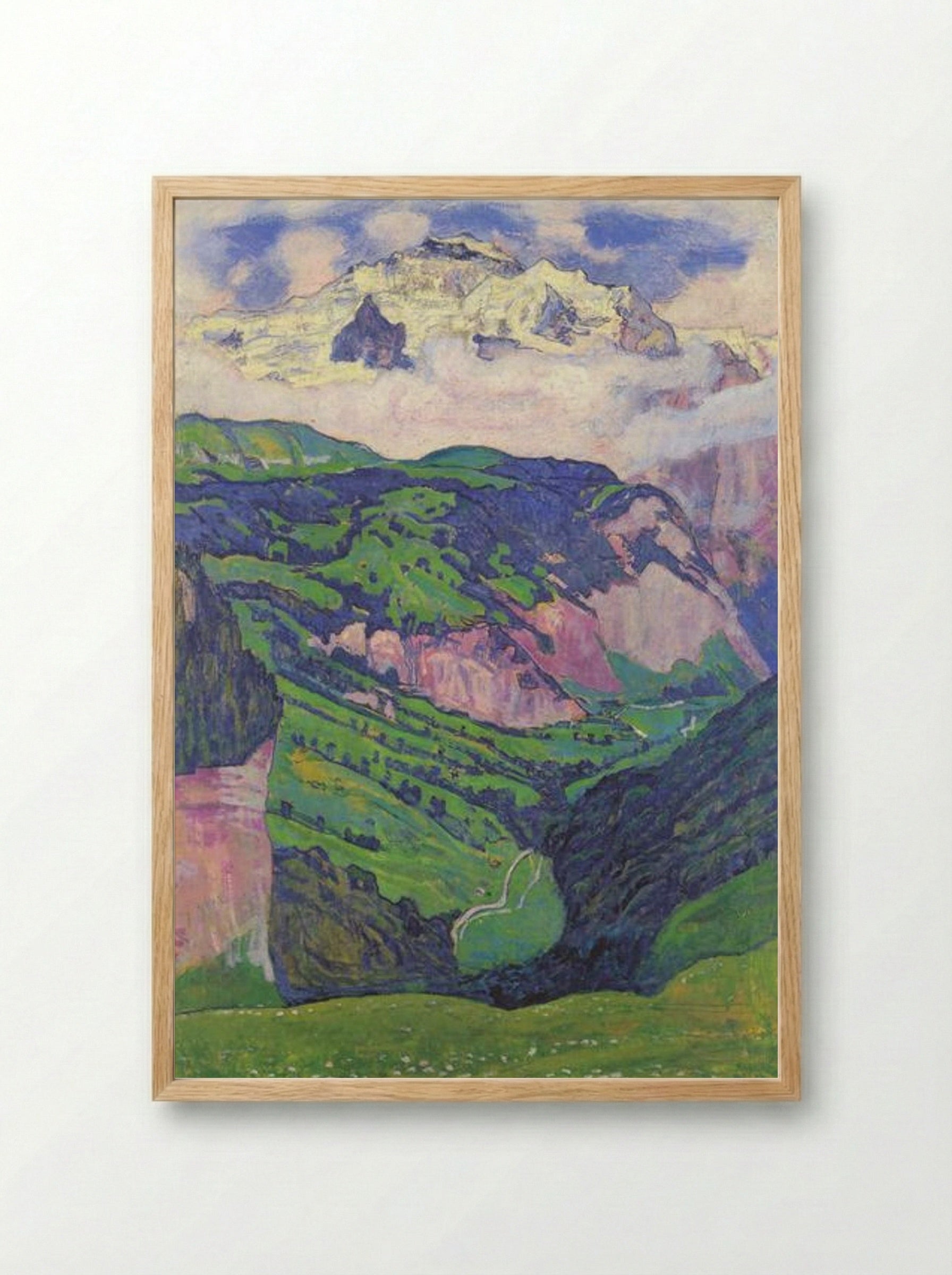 The Lady of the Isenfluh - Ferdinand Hodler - Framed Print Wood