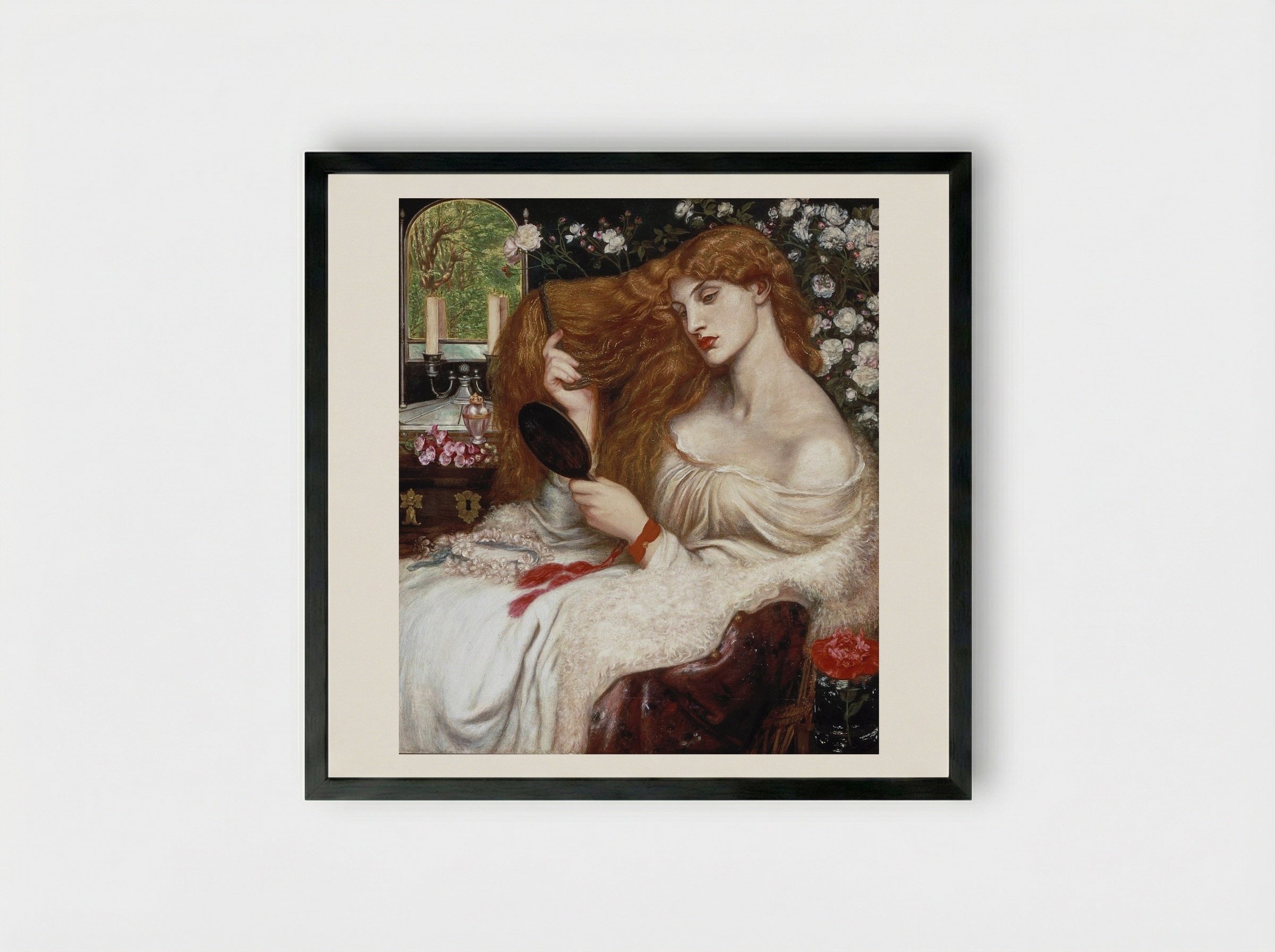 Lady Lilith - Dante Gabriel Rossetti - Framed Print Black