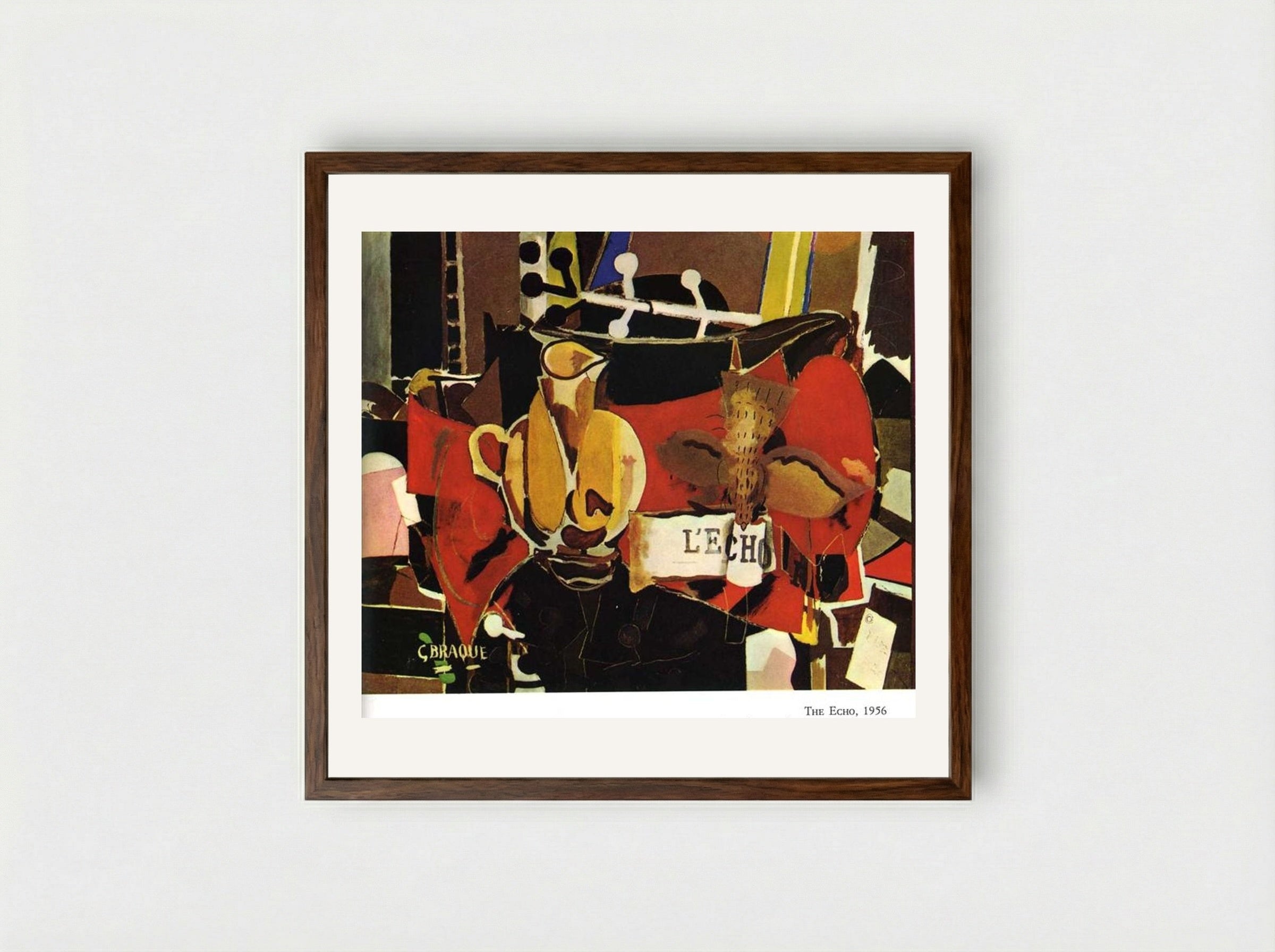 The Echo - Georges Braque - Framed Print Dark Wood