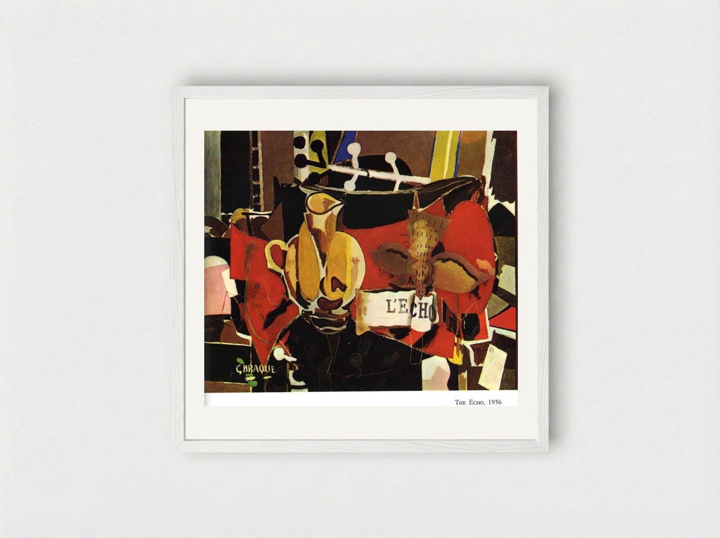 The Echo - Georges Braque - Framed Print White