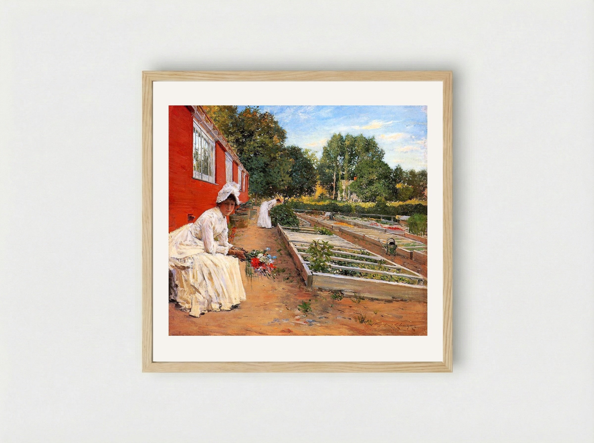The Nursery - William Merritt Chase - Framed Print Wood
