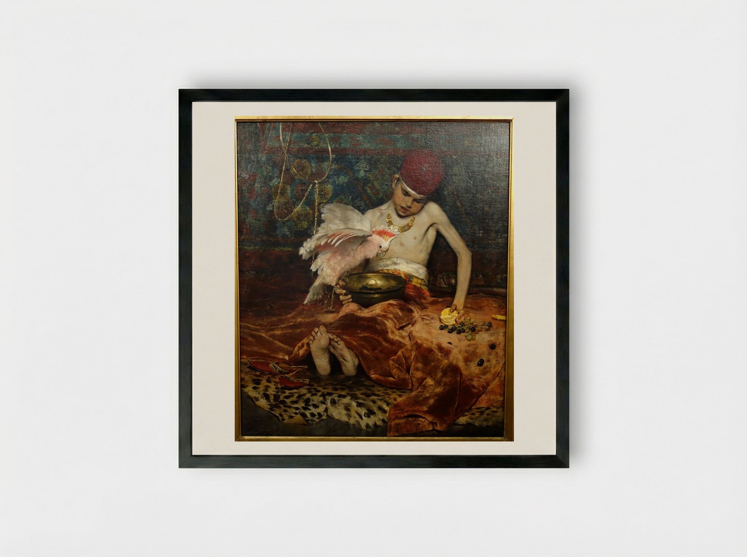 The Turkish Page - William Merritt Chase - Framed Print Black
