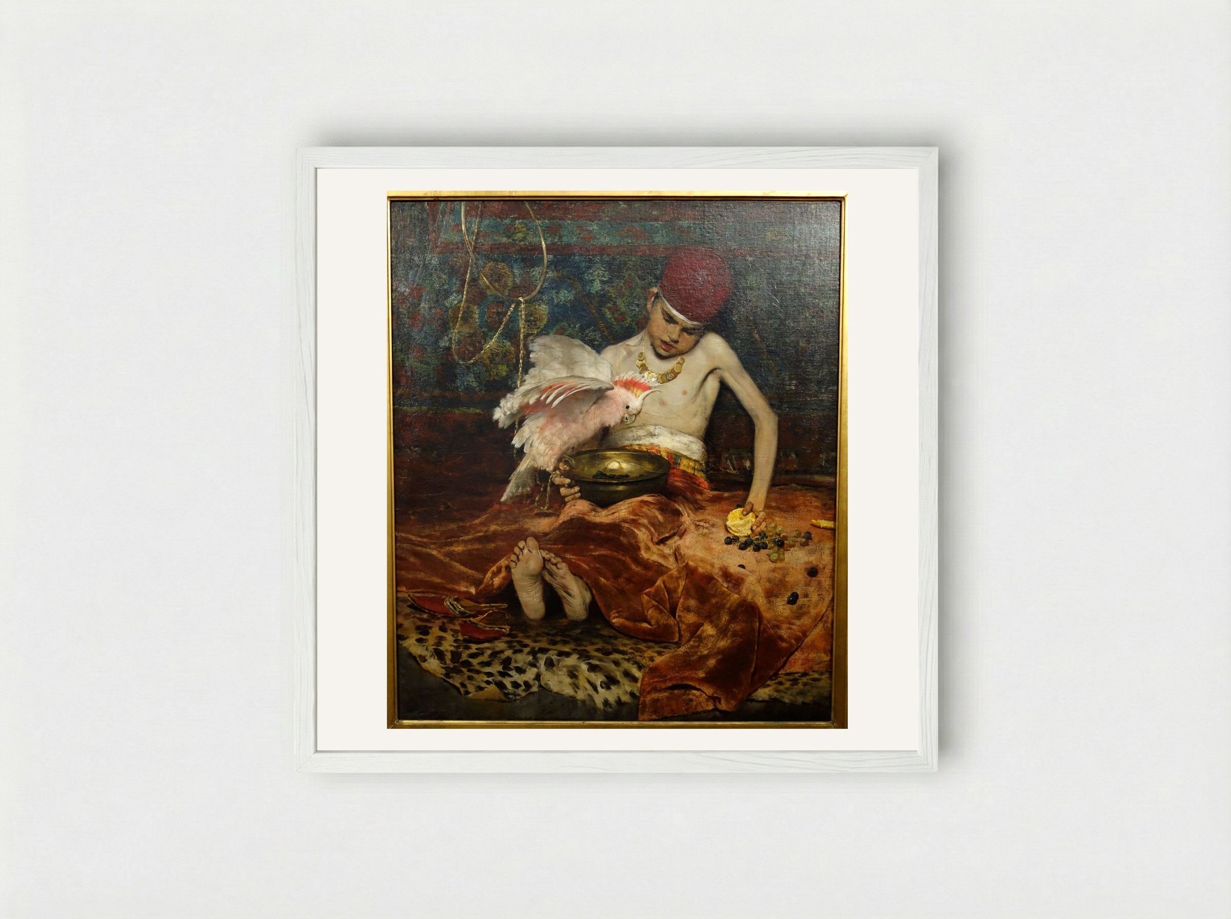 The Turkish Page - William Merritt Chase - Framed Print White