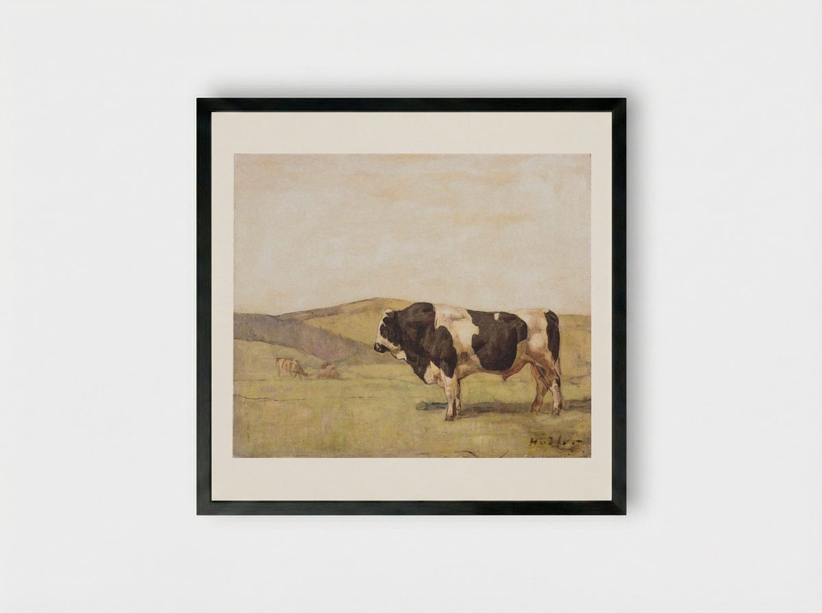 The Bull - Ferdinand Hodler - Framed Print Black
